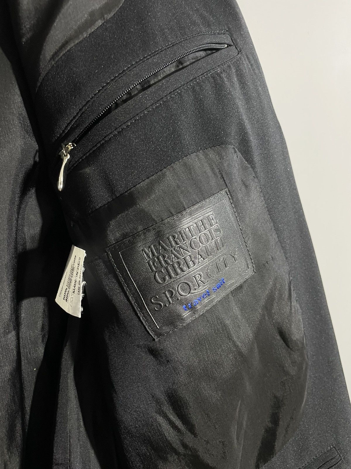Marithe + Francois Girbaud Marithe Francois Girbaud S.P.Q.R. City Black Mens Blazer Size 50R - 13 Thumbnail