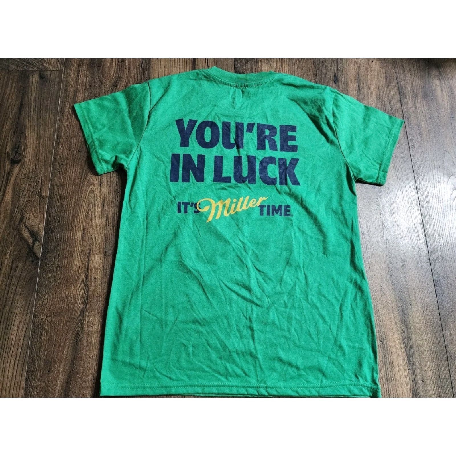 Doublet Mens S Miller Lite Beer St Patricks Day Double Sided T Shirt Green Crew Neck Short Sleeve Cotton Blend Men Used Art Original Size US S / EU 44-46 / 1 - 2 Thumbnail