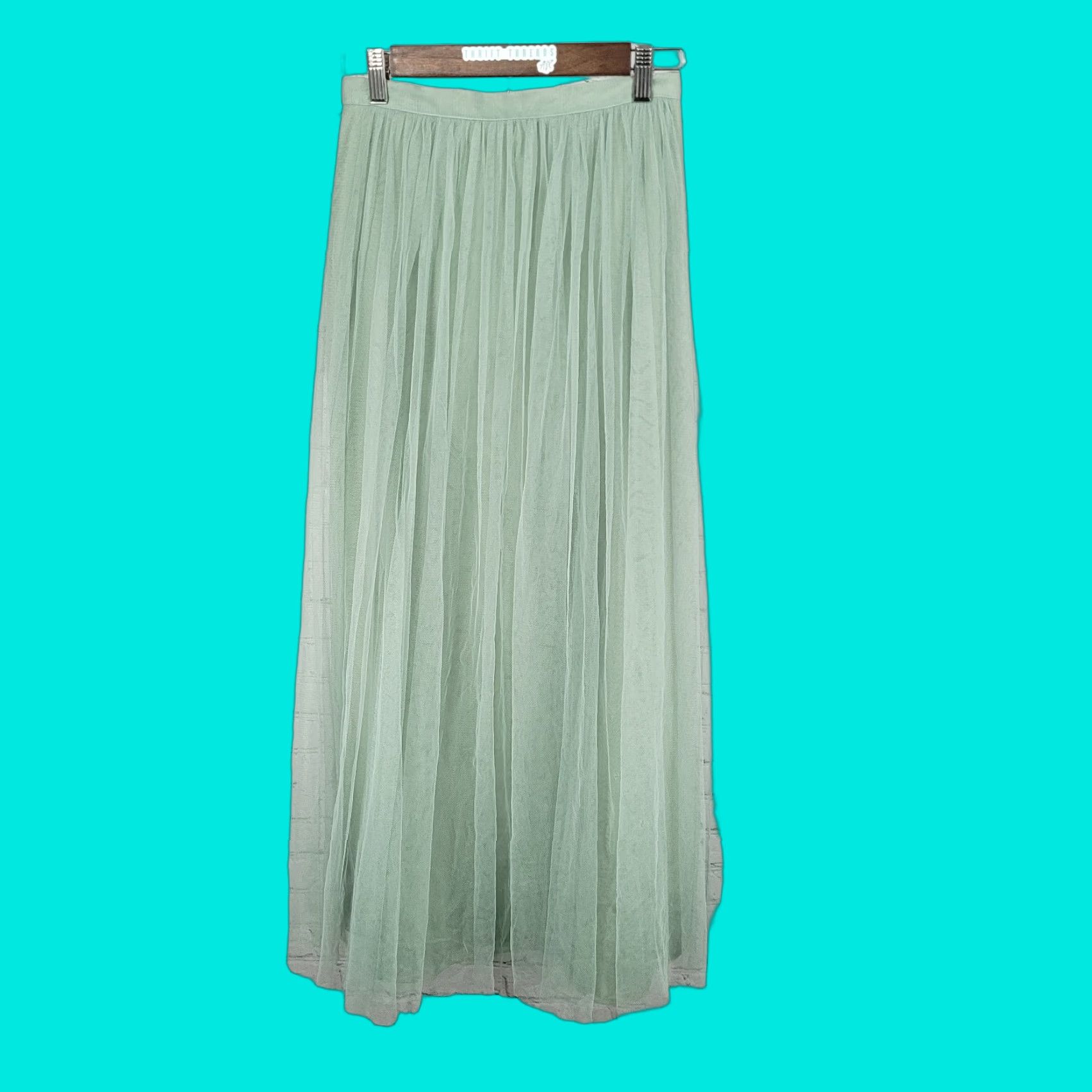 Vintage JENNY YOO Collection Green A-Line Maxi Skirt Size 0 Lined Womens Size 25" / US 0 / IT 36 - 1 Thumbnail