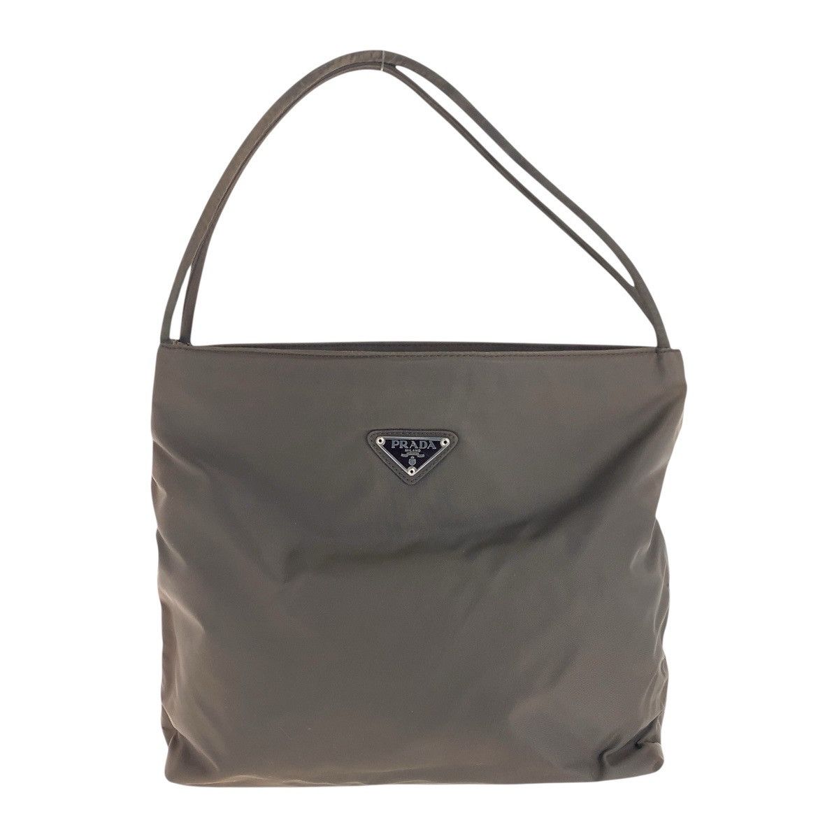 Prada Prada Tessuto Triangle Logo Plate Nylon Shoulder Bag Others Shoulder Bag in Brown, Women's