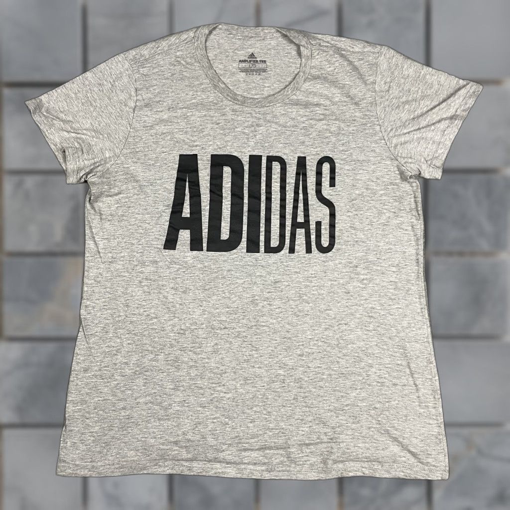 Adidas Adidas Amplifier T-Shirt Unisex Adults L Black Gray Logo Graphic Print Crew Neck Short Sleeve Modern Trefoil 2020 Size L / US 10 / IT 46 - 1 Thumbnail
