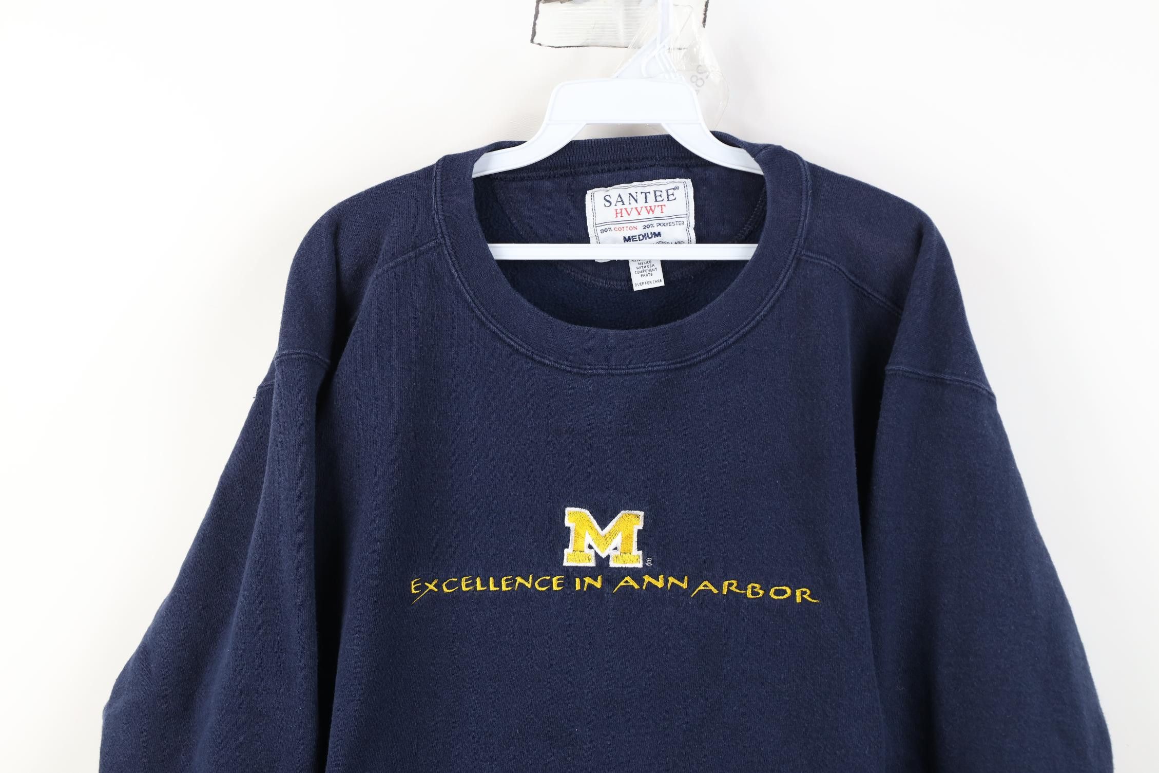 Vintage Vintage 90s Excellence In University of Michigan Sweatshirt Size M / US 6-8 / IT 42-44 - 2 Thumbnail