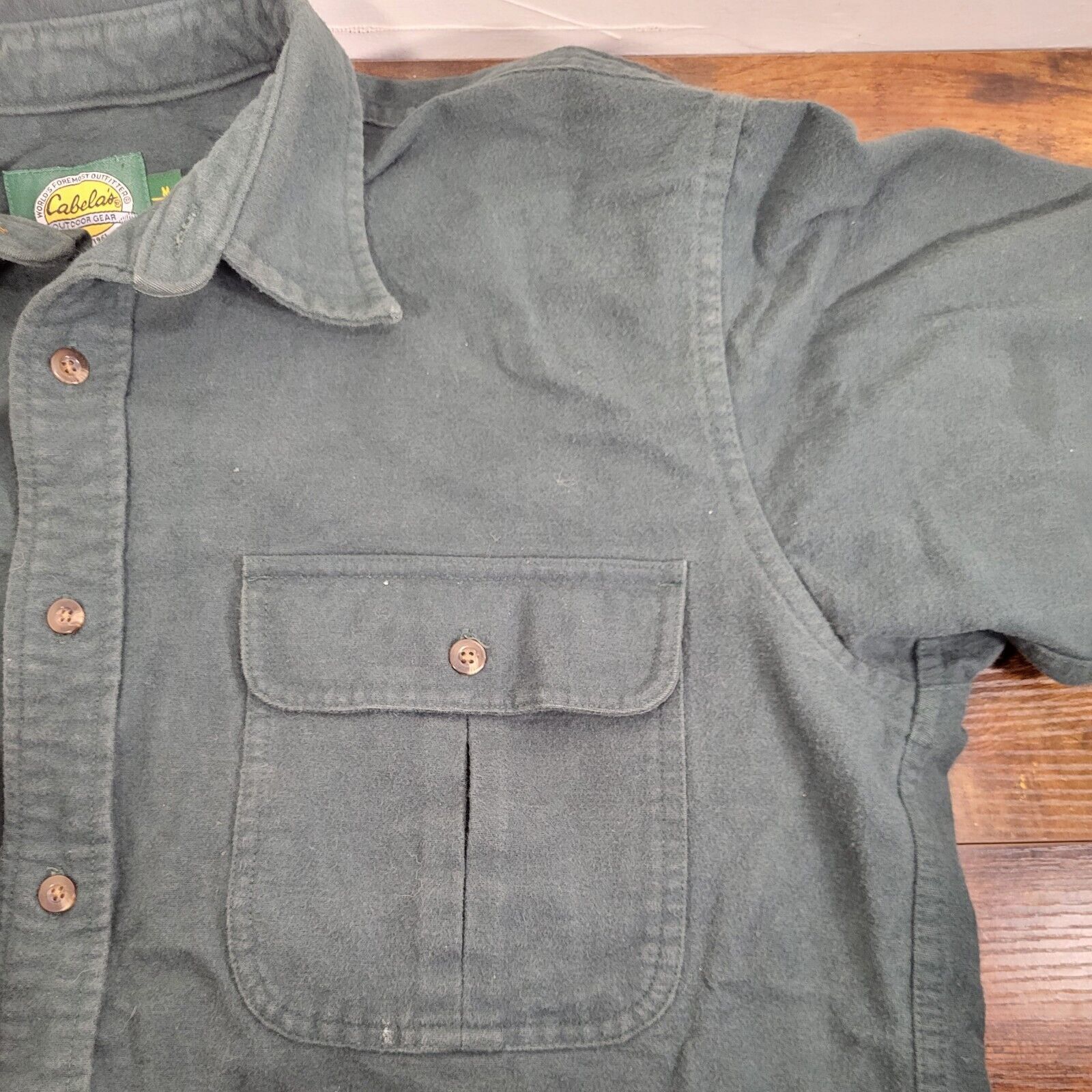 Cabelas Cabela's M Green Outdoor Gear Button Down Men's Shirt Cotton Size US M / EU 48-50 / 2 - 10 Thumbnail