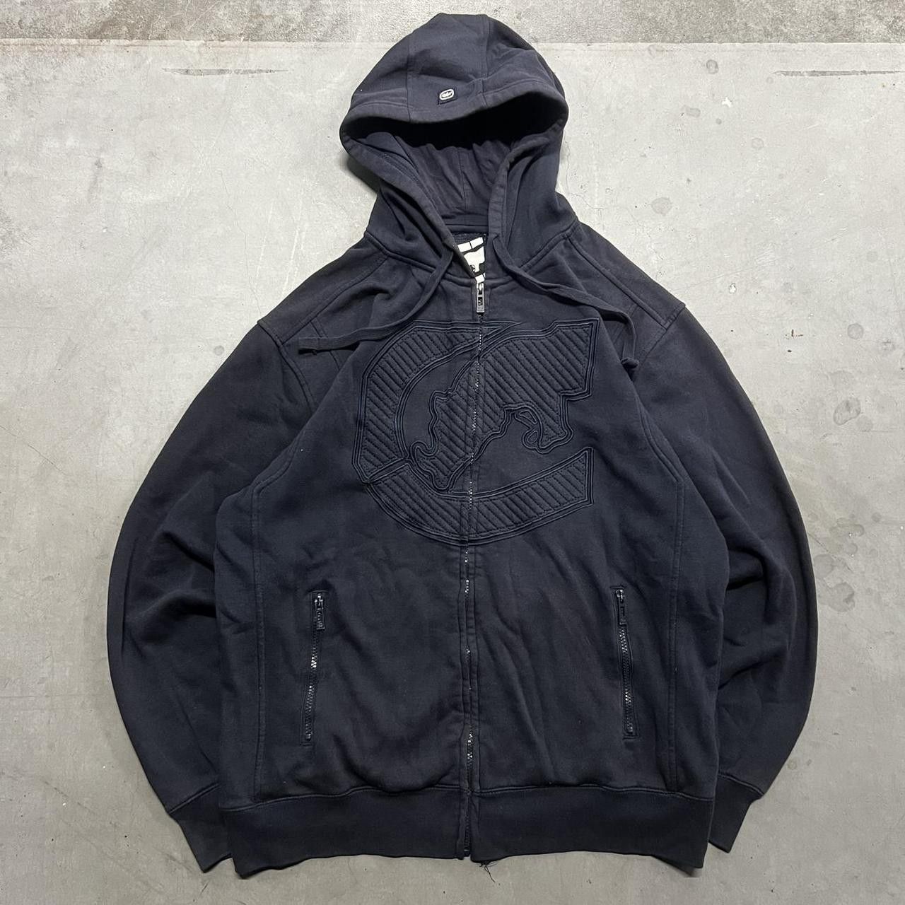 Ecko Unltd. × Vintage Vintage Y2K Ecko Unltd Navy Blue Big Rhino Zipup Hoodie! Size US L / EU 52-54 / 3 - 1 Thumbnail