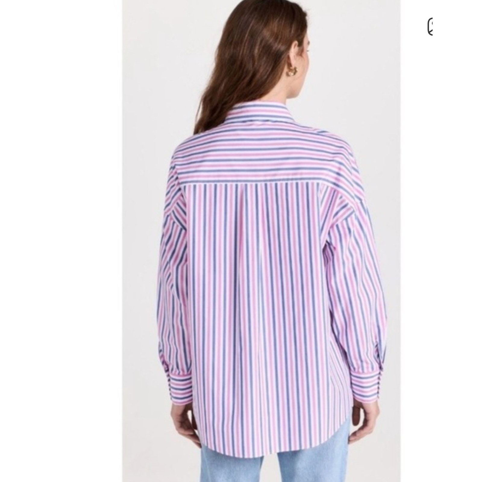 Other Favorite Daughter Ex Boyfriend Shirt Womens Pinstripe Size M Size M / US 6-8 / IT 42-44 - 4 Thumbnail