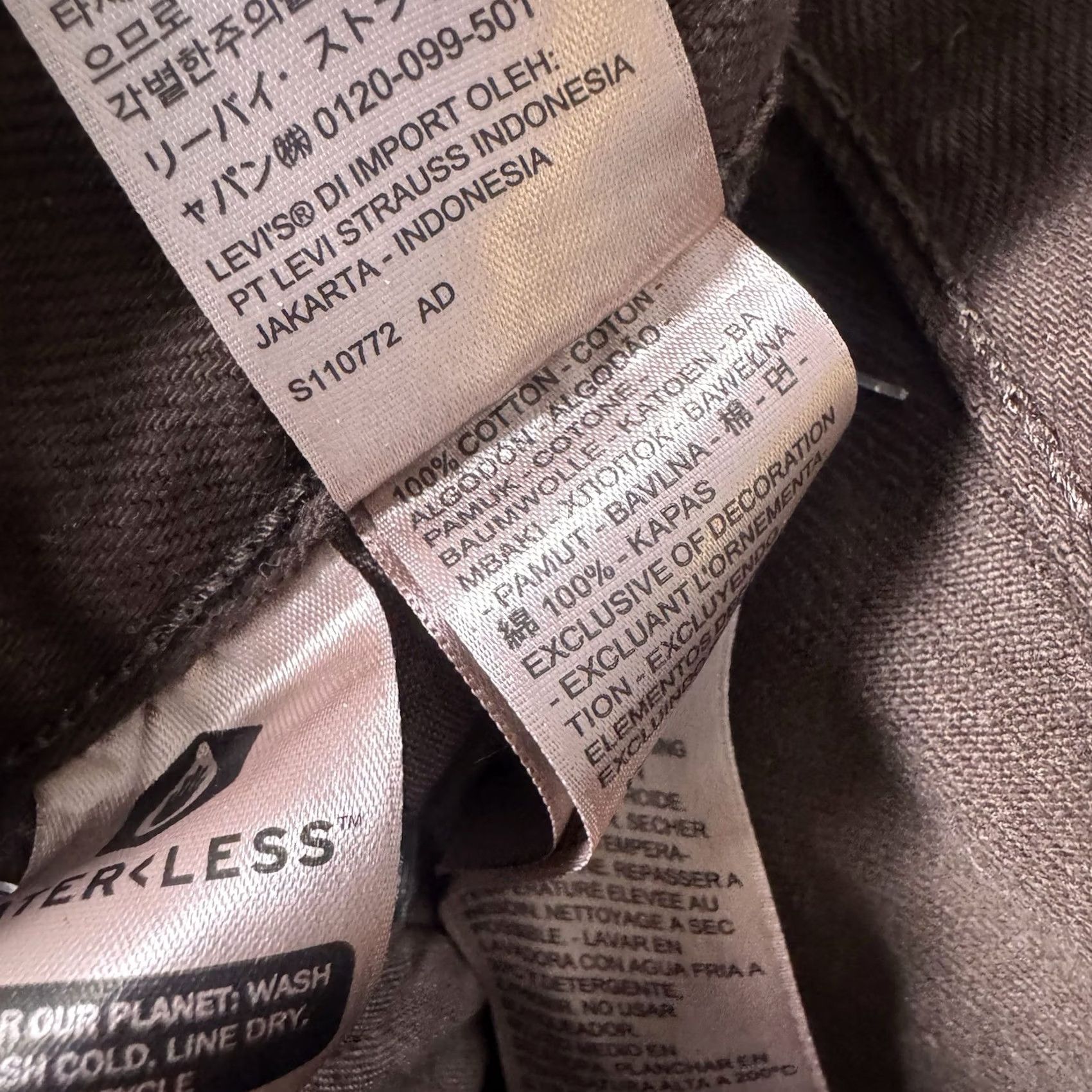 Levi's Levi's 501 Jeans Mens 28x30 Button Fly Denim Brown 90s Grunge Size US 28 / EU 44 - 5 Thumbnail