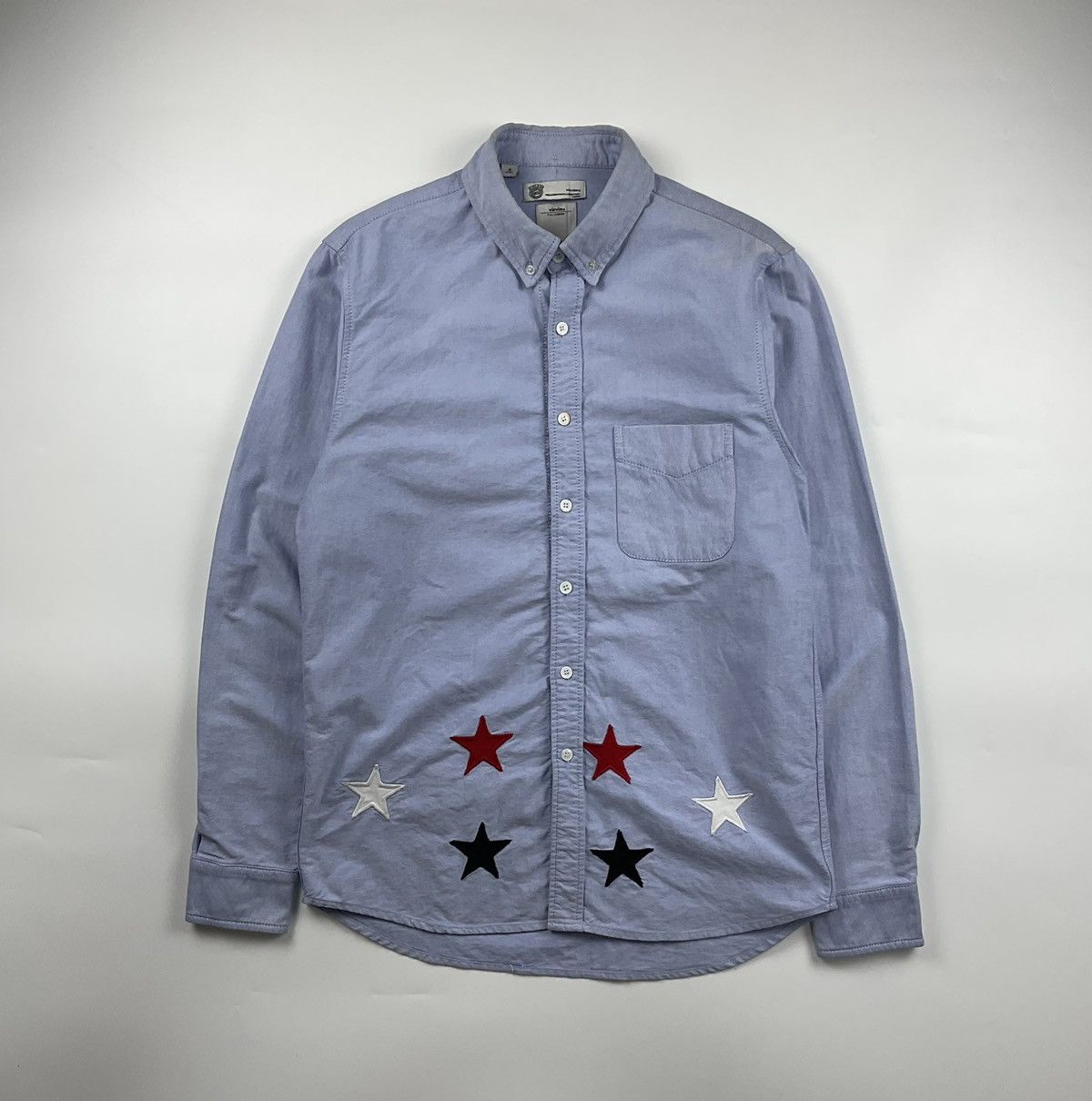image of Visvim Star Patch Shirt in Blue, Men's (Size Medium)