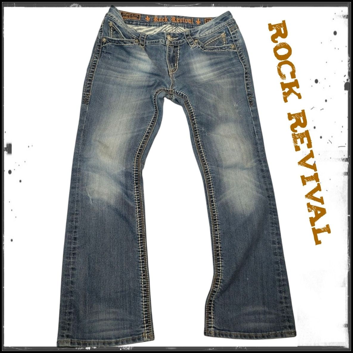 Rock Revival Skinny Black ROCK REVIVAL Terry Mid Rise Ankle JEANS Bling Size 28" / US 6 / IT 42 - 1 Thumbnail