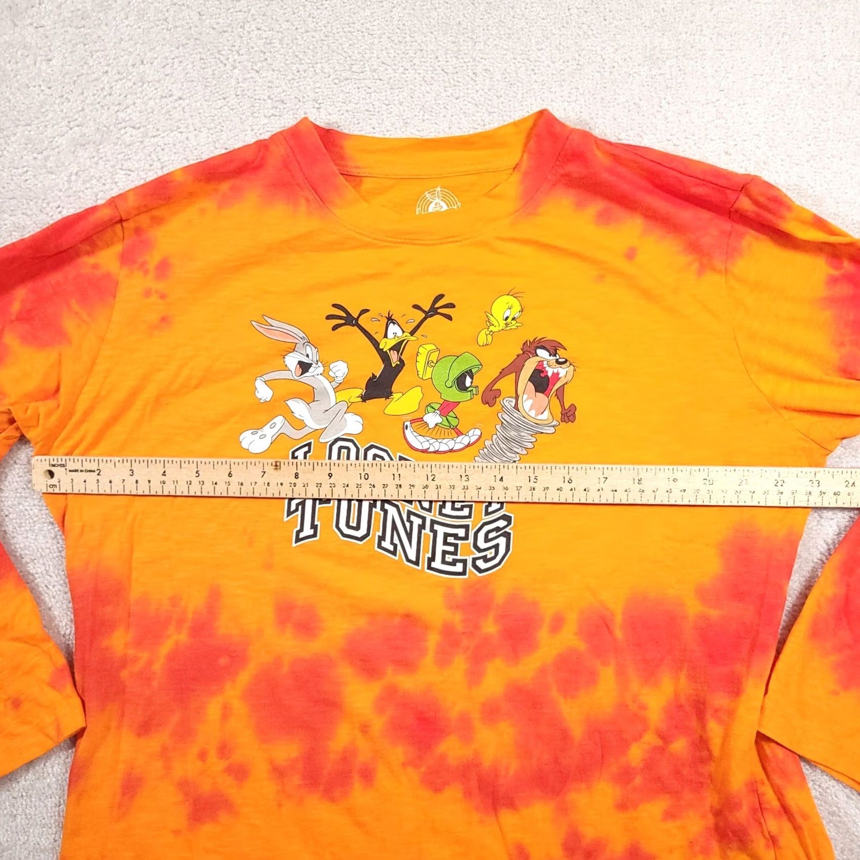 Vintage VINTAGE Looney Tunes Tie Dye Long Sleeve Shirt Bugs Daffy Taz Adult 2XL Orange Size US XXL / EU 58 / 5 - 5 Thumbnail