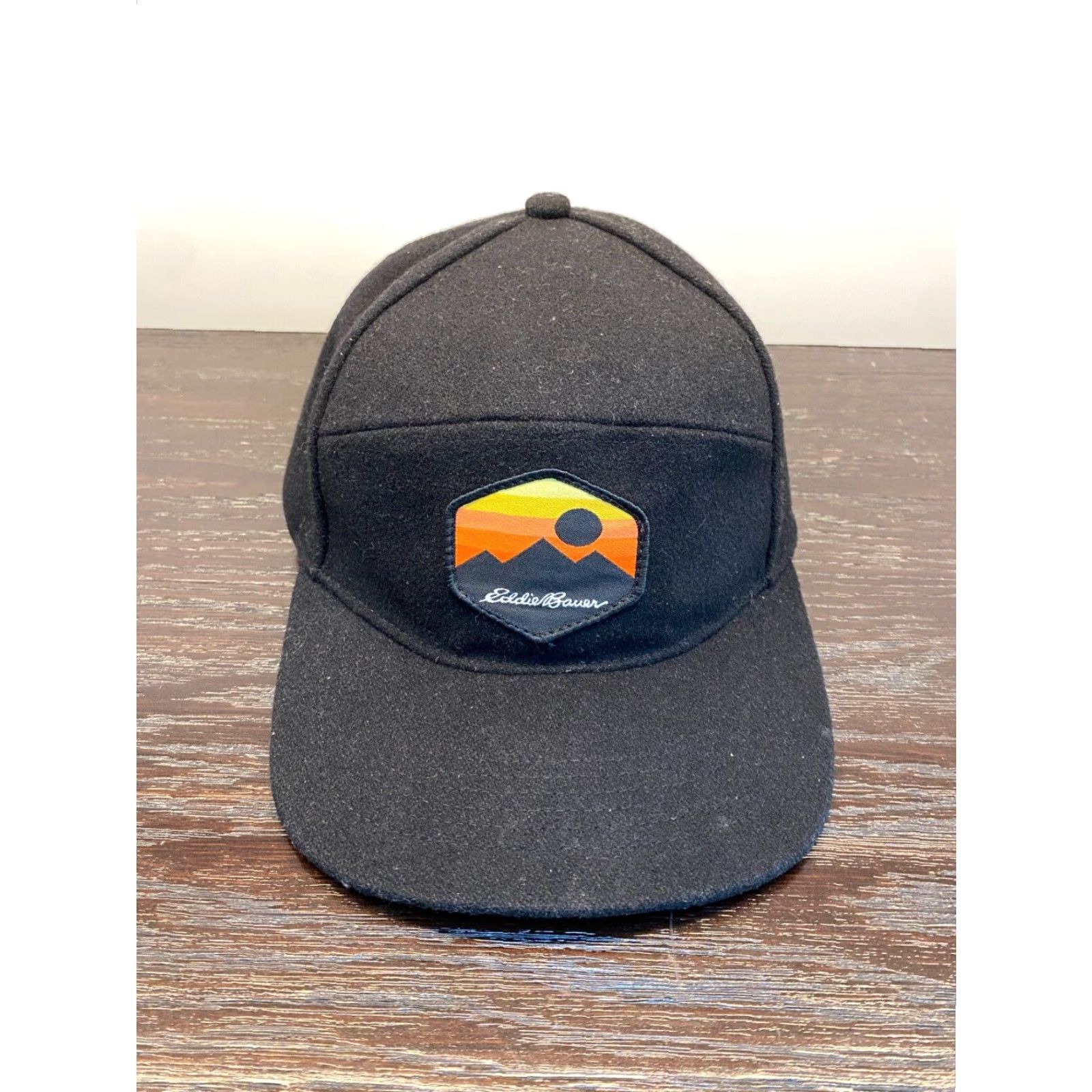 Eddie Bauer Eddie Bauer Black 5 Panel Wool Blend Snapback Adjustable Cap Mens Baseball Size ONE SIZE - 2 Thumbnail