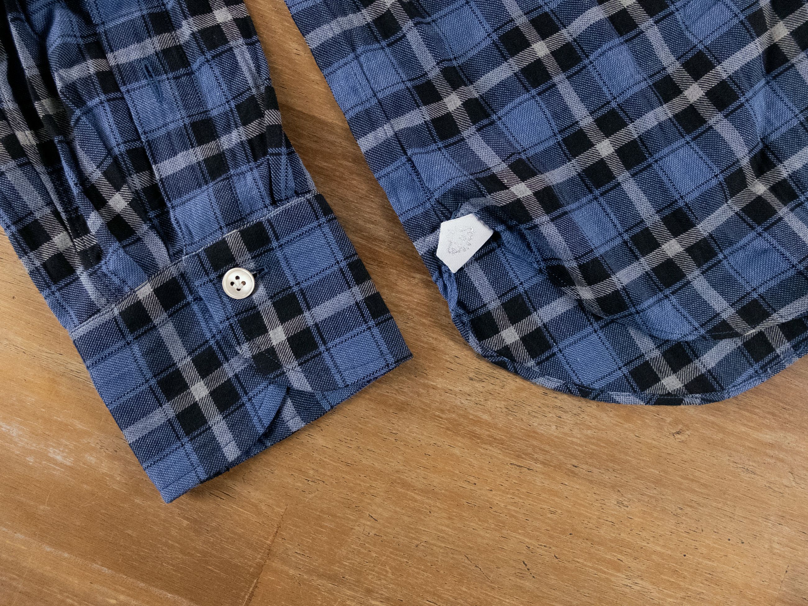 Luigi Borrelli BORRELLI Napoli blue cotton plaid dress shirt Size 41 / 16 Size US L / EU 52-54 / 3 - 4 Thumbnail