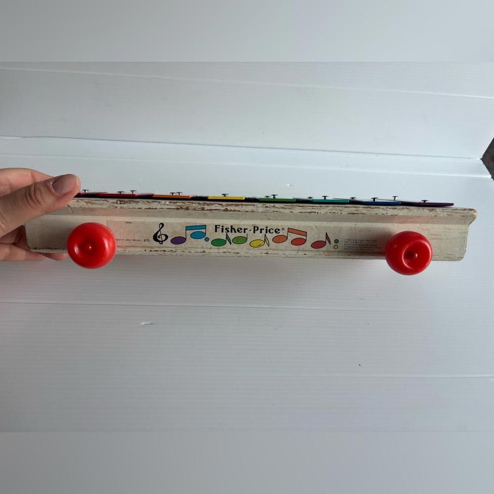 Designer Fisher Price Xylophone - 1960s Pull-a-Tune Toy Size ONE SIZE - 4 Thumbnail