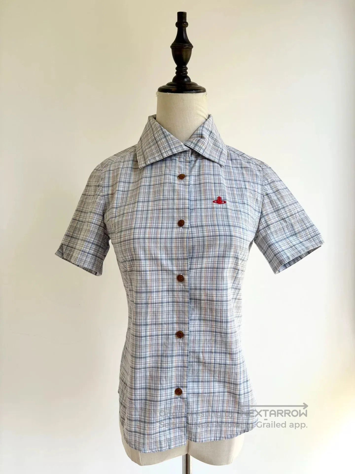 vivienne westwood plaid short sleeve shirt.