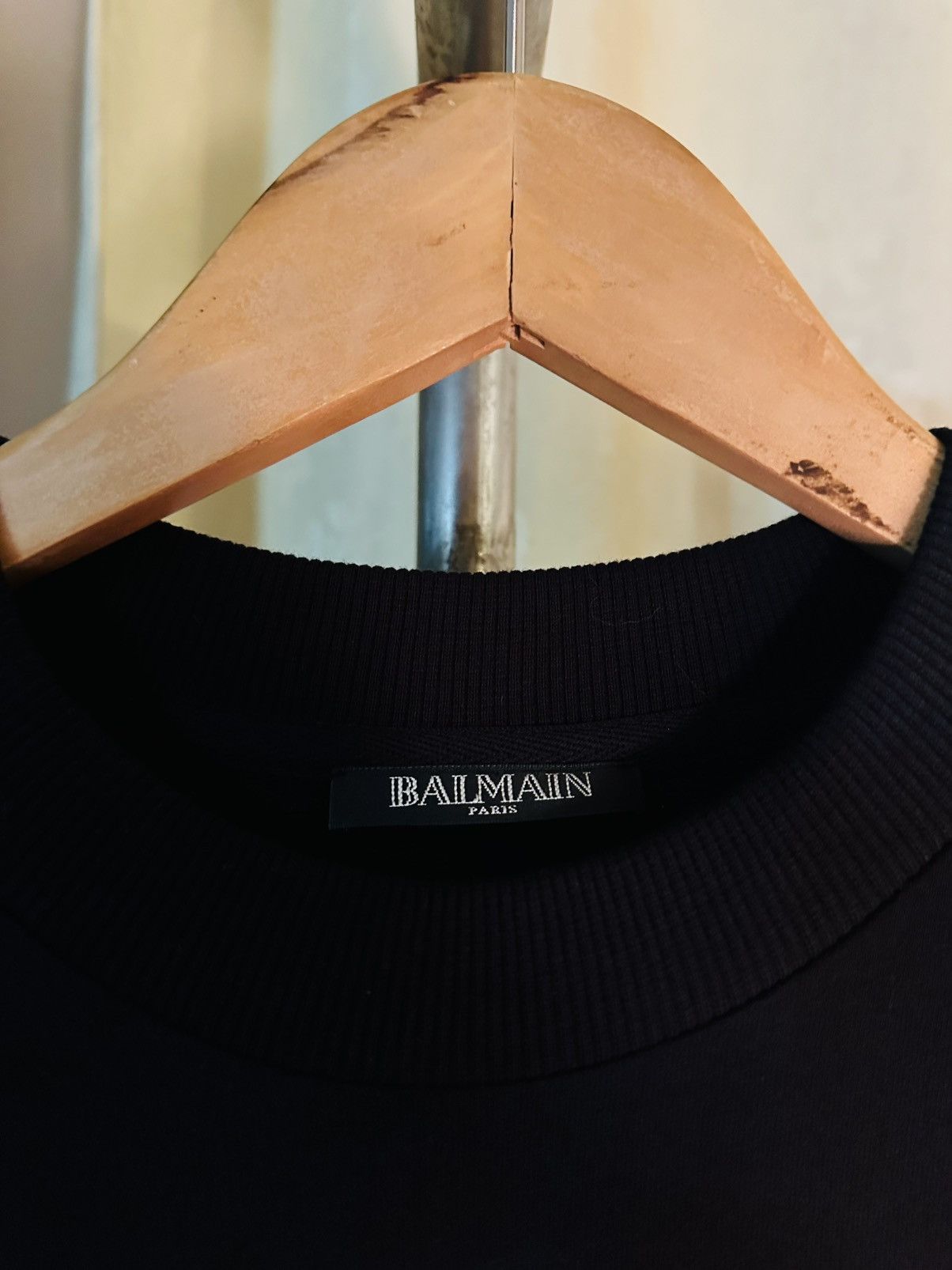 Balmain Balmain Logo Crop Crewneck Sweater Size S / US 4 / IT 40 - 5 Thumbnail