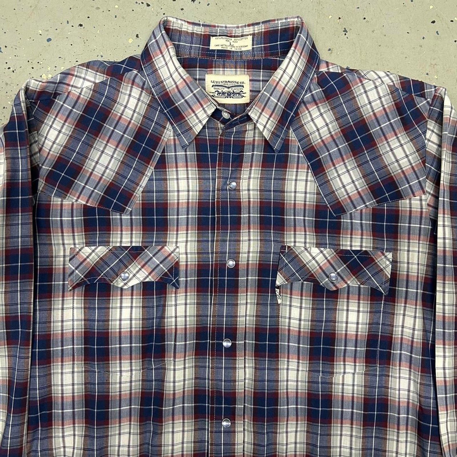 Levi's Levi's plaid pearl snap western shirt Size US L / EU 52-54 / 3 - 2 Thumbnail