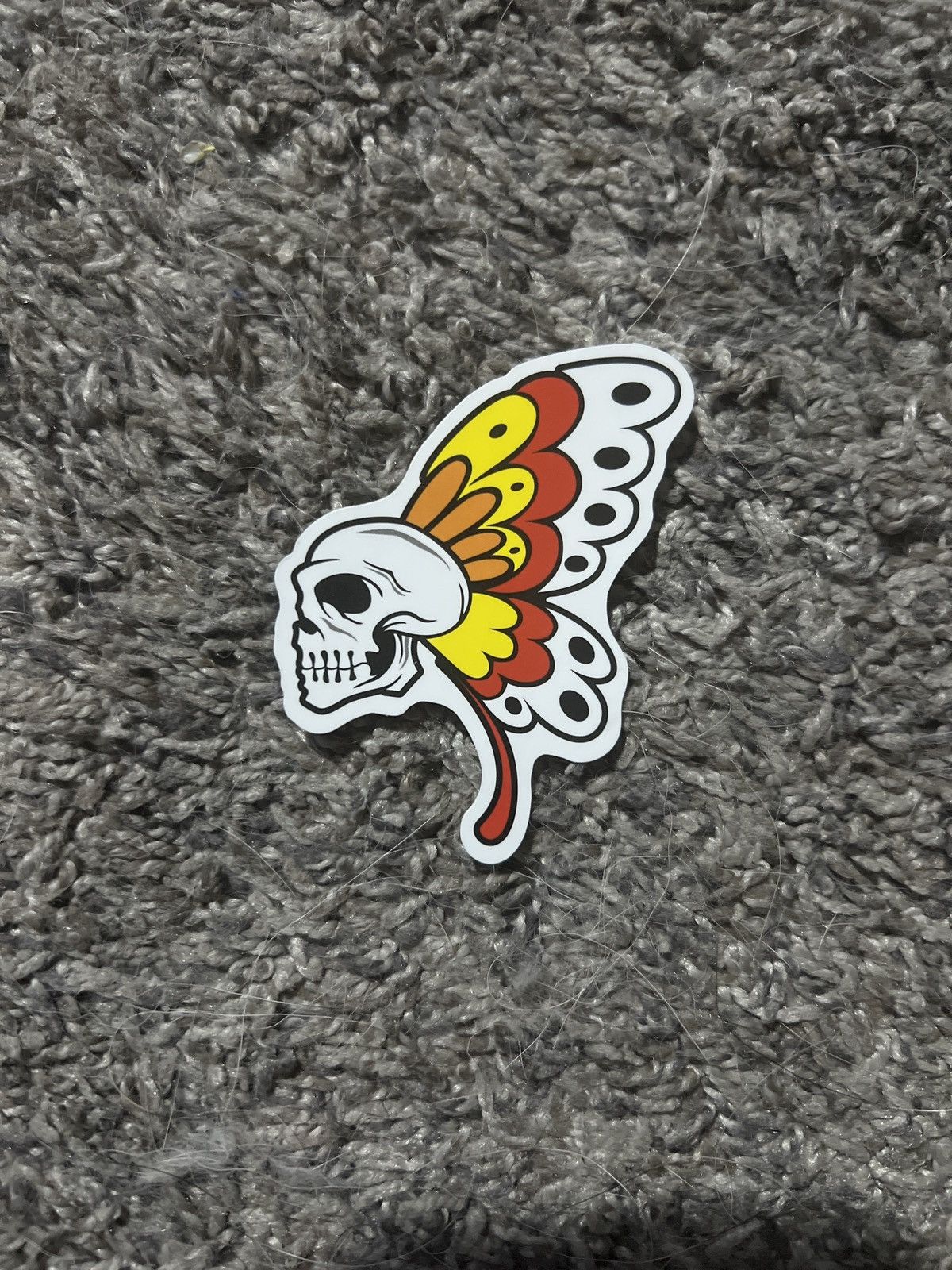 Hypebeast Skull With Butterfly Wing Sticker Size ONE SIZE - 1 Thumbnail
