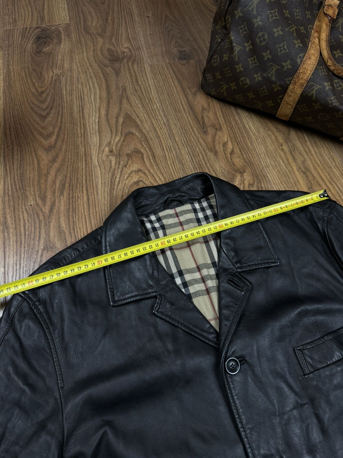 Burberry Vintage leather jacket Burberry original luxury casual item Size US XL / EU 56 / 4 - 7 Thumbnail
