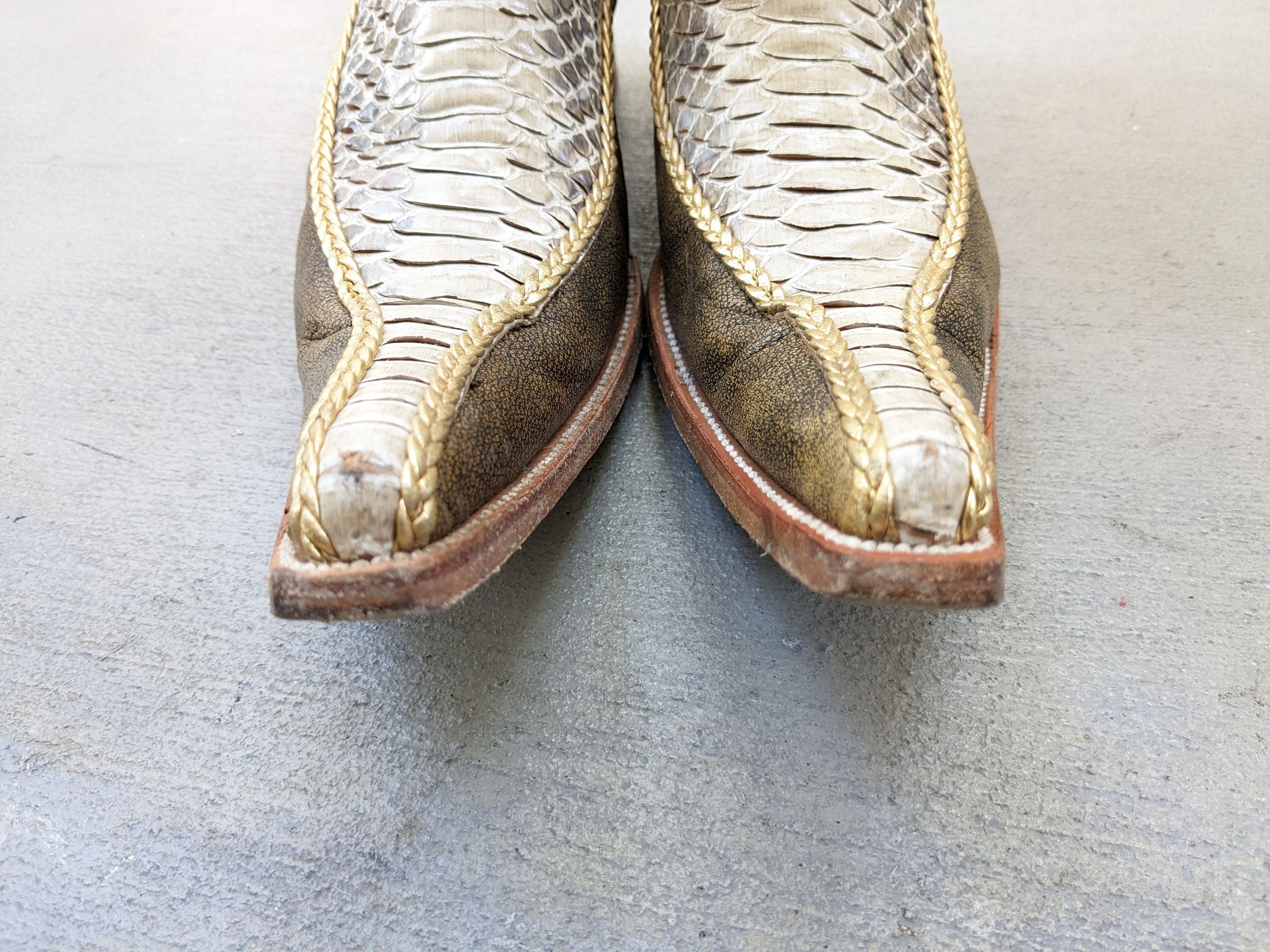 Other Denver Cowboy Boots Brown Snake Print 8.5 Leather Mexico Size US 8.5 / EU 41-42 - 2 Thumbnail