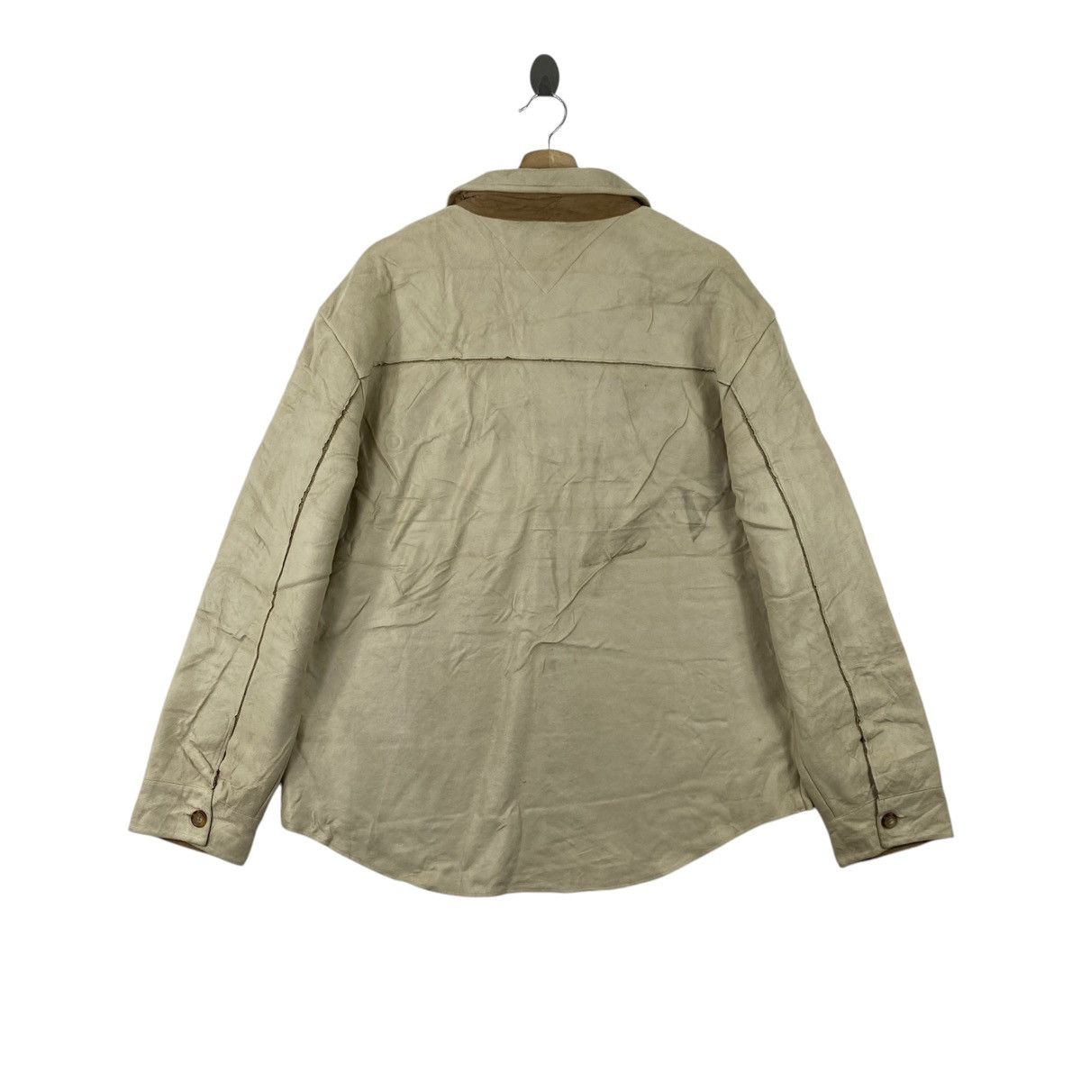 Tommy Hilfiger Vintage TOMMY HILFIGER Sherpa Inside Button Up Cream Casual Size US L / EU 52-54 / 3 - 3 Thumbnail
