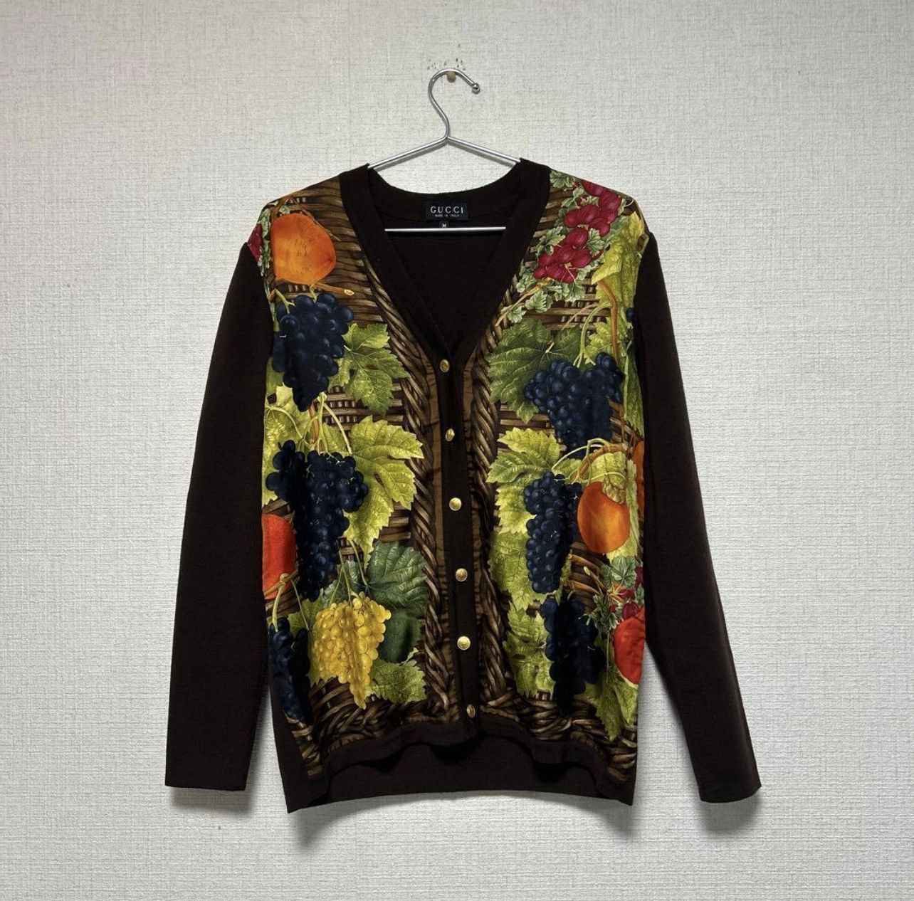 Gucci Gucci fruits pattern Cardigan Button up Jacket M Wool 100% Size M / US 6-8 / IT 42-44 - 1 Thumbnail
