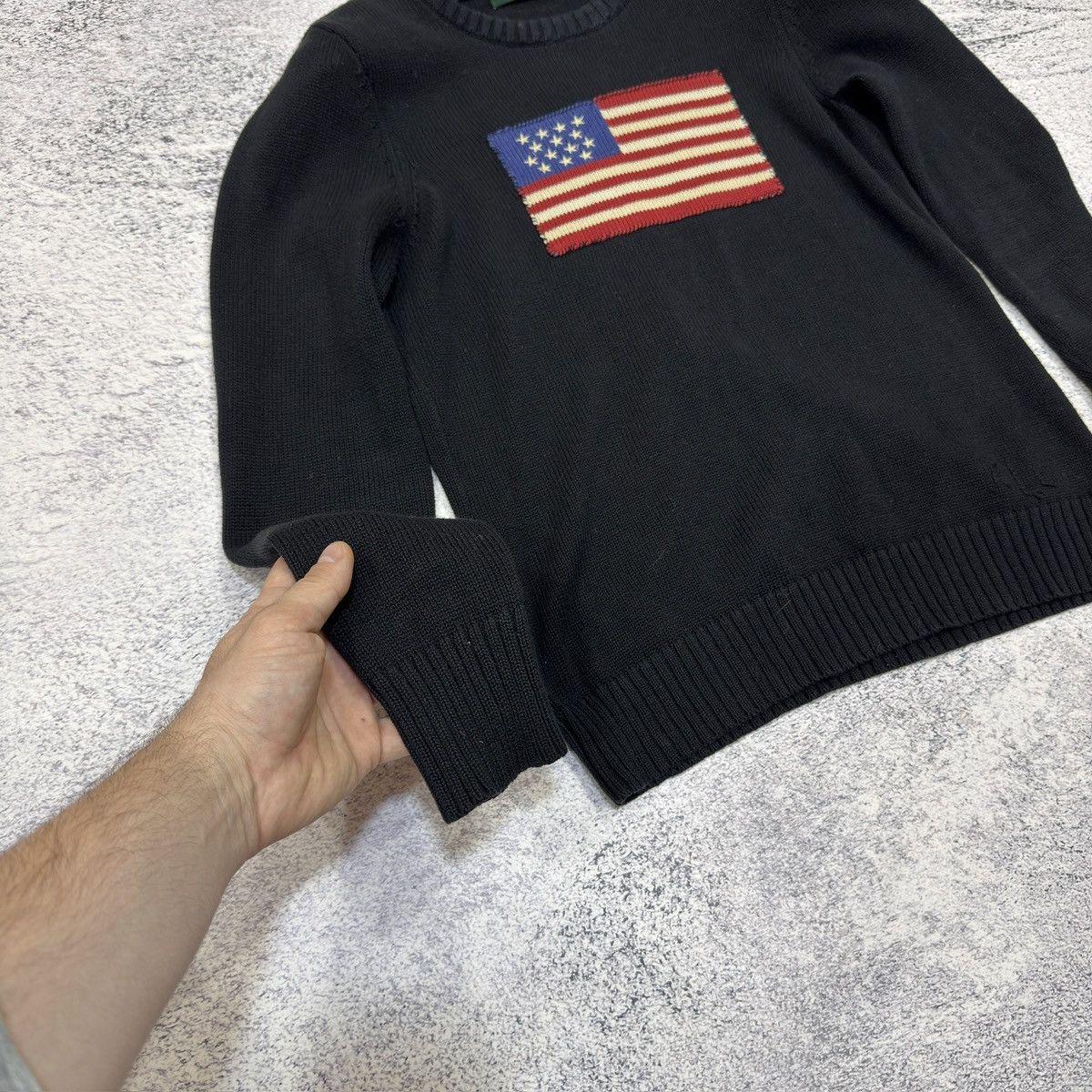 Lauren Ralph Lauren Ralph Lauren American Flag Black Cotton Sweater S Size Size S / US 4 / IT 40 - 4 Thumbnail