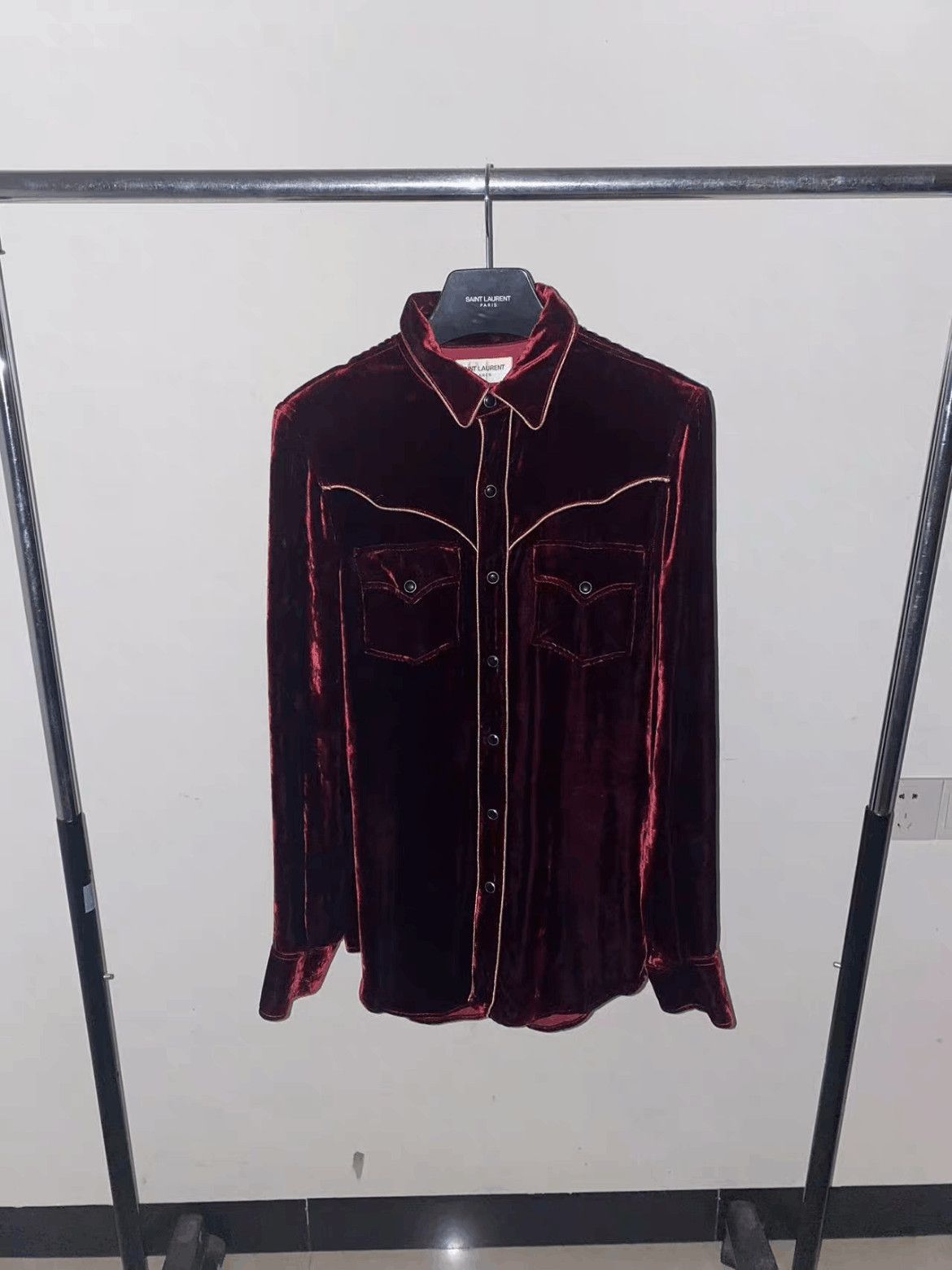 Saint Laurent Paris Saint Laurent Paris 16AW Velvet Western Shirt Size US XS / EU 42 / 0 - 1 Thumbnail