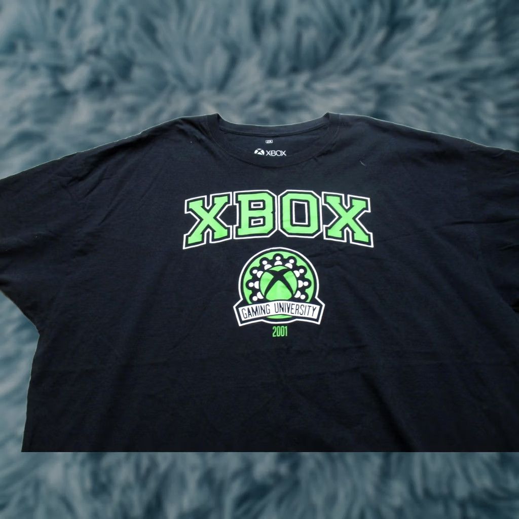 Vintage Xbox Shirt Mens 2XL Black Gaming University 2001 Graphic Tee Video Game Size US XXL / EU 58 / 5 - 1 Thumbnail