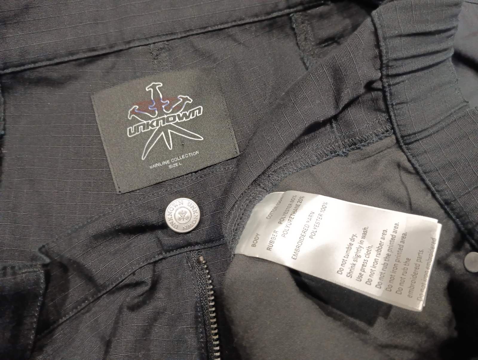 Unknown London Unknown London BLACK EMBROIDERED CARGOS pants Size US 34 / EU 50 - 10 Thumbnail