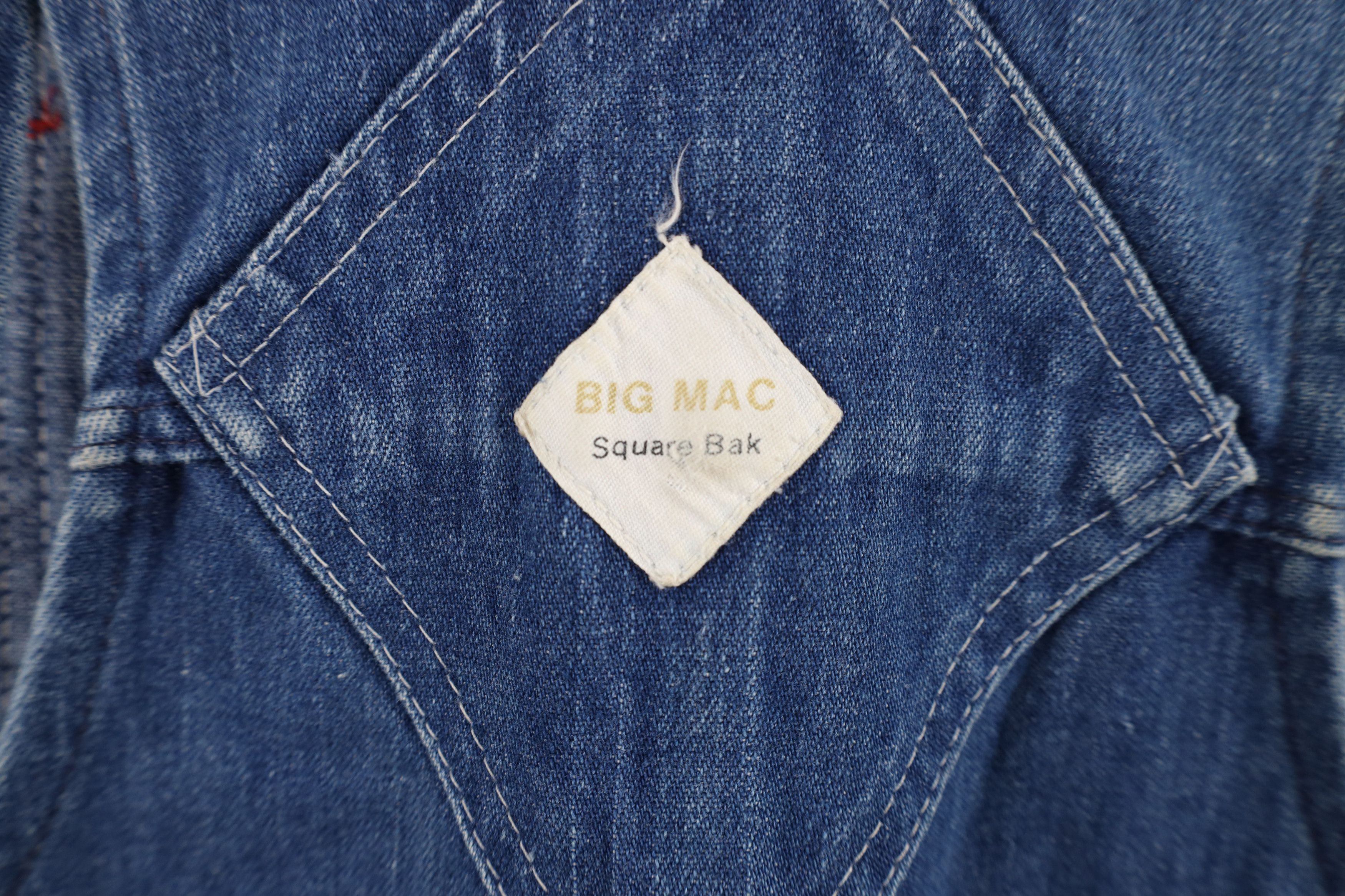 Big Mac × Vintage Vintage 60s Big Mac Distressed Square Bak Overalls Size US 30 / EU 46 - 19 Thumbnail