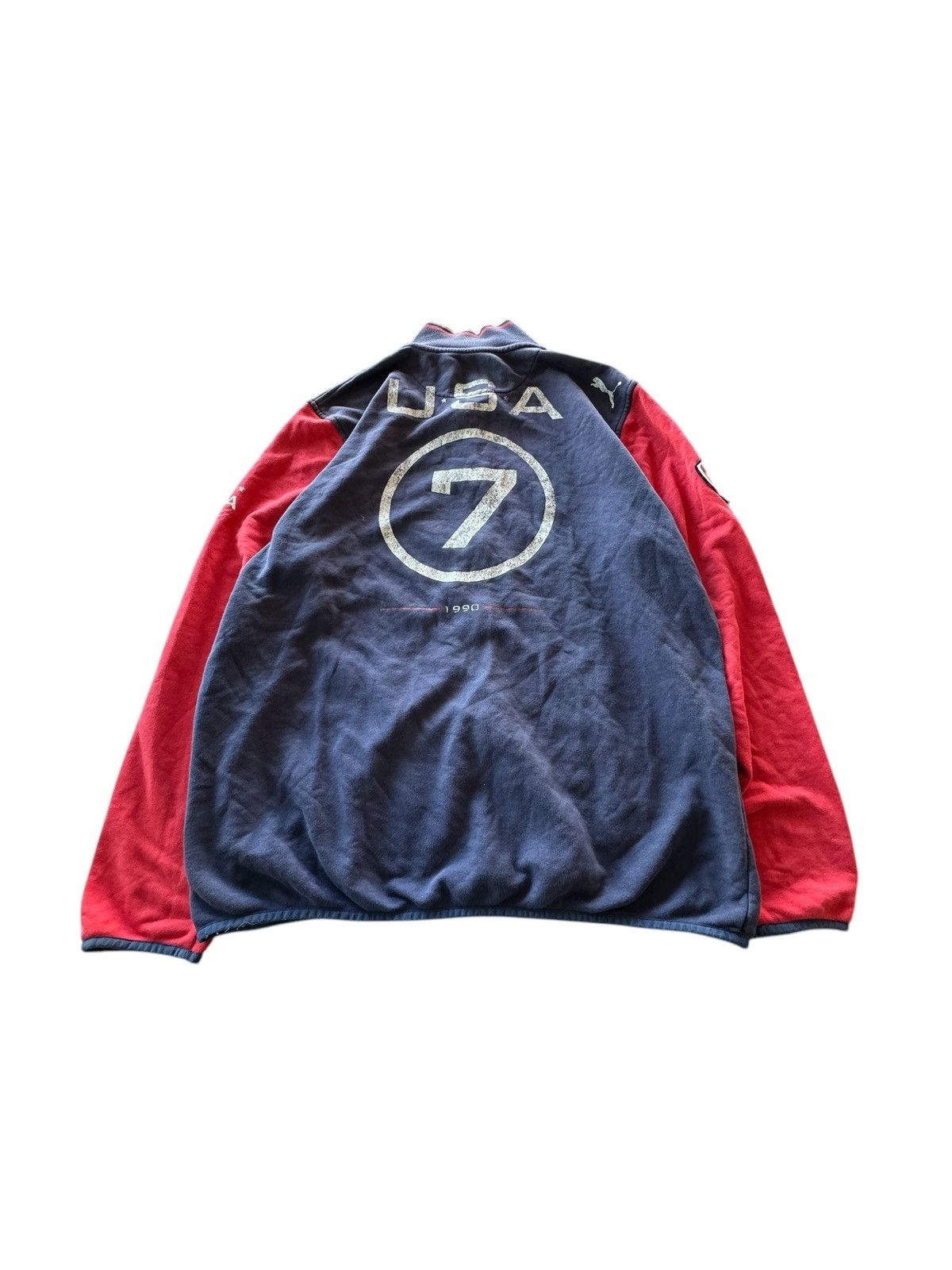Puma Puma Boxy USA Retro 1990 Zip Up USA Patch Oversized Jacket Size US XL / EU 56 / 4 - 6 Thumbnail