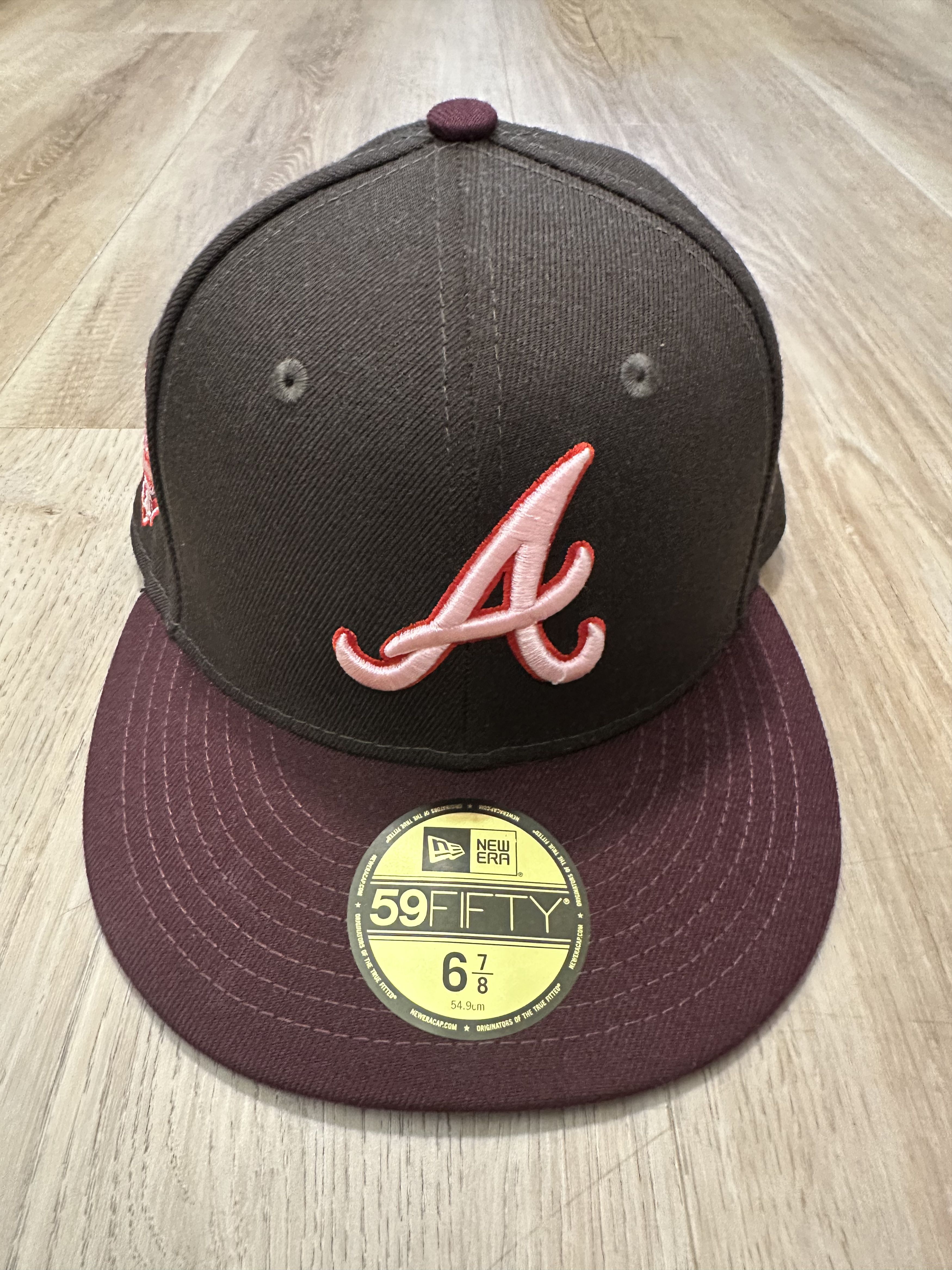 New Era Atlanta Braves Fitted Hat 6 7/8 Size ONE SIZE - 3 Thumbnail