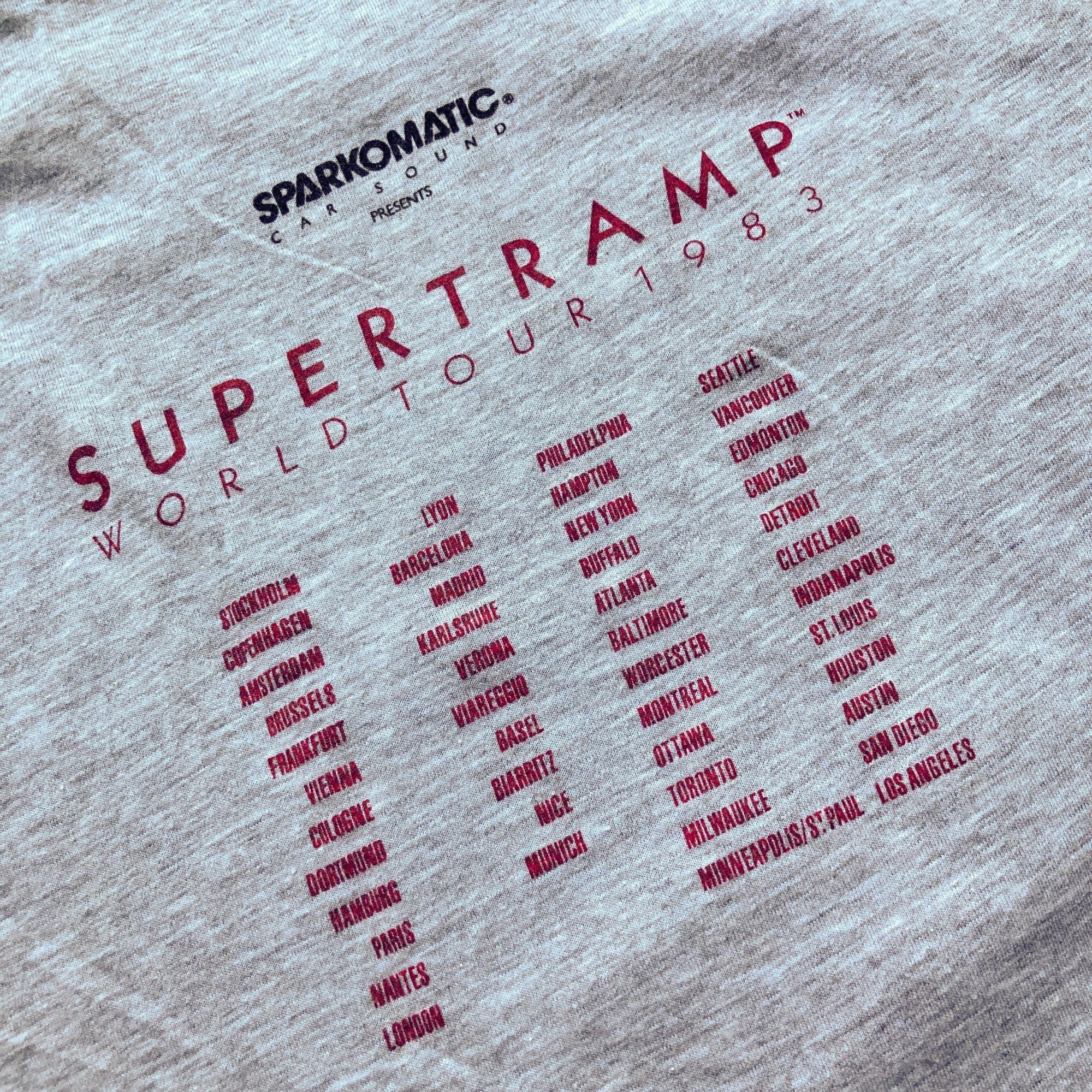 Other Vintage Supertramp 1983 World Tour Sleeveless Gray T-Shirt 5 Size US S / EU 44-46 / 1 - 4 Thumbnail
