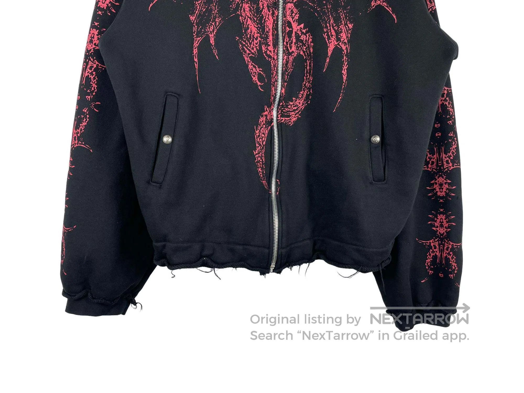 Thug Club Thug Club Devil Dragon Bone Distressed Zip-Up Hoodie Size US L / EU 52-54 / 3 - 4 Thumbnail