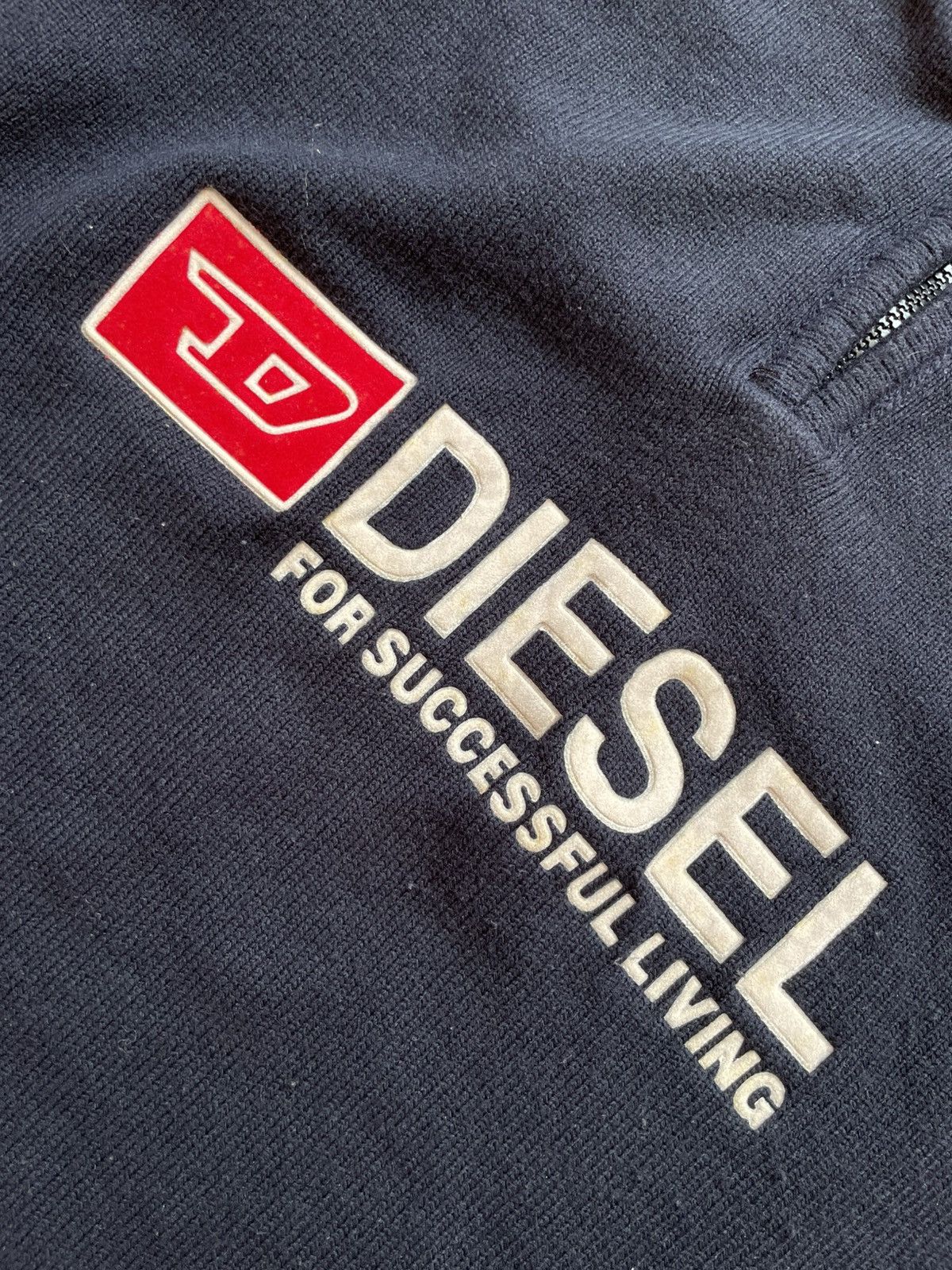 Diesel VINTAGE DIESEL BIG LOGO AVANT GARDE Y2K 1/4 ZIP UP SWEATER Size US XL / EU 56 / 4 - 5 Thumbnail
