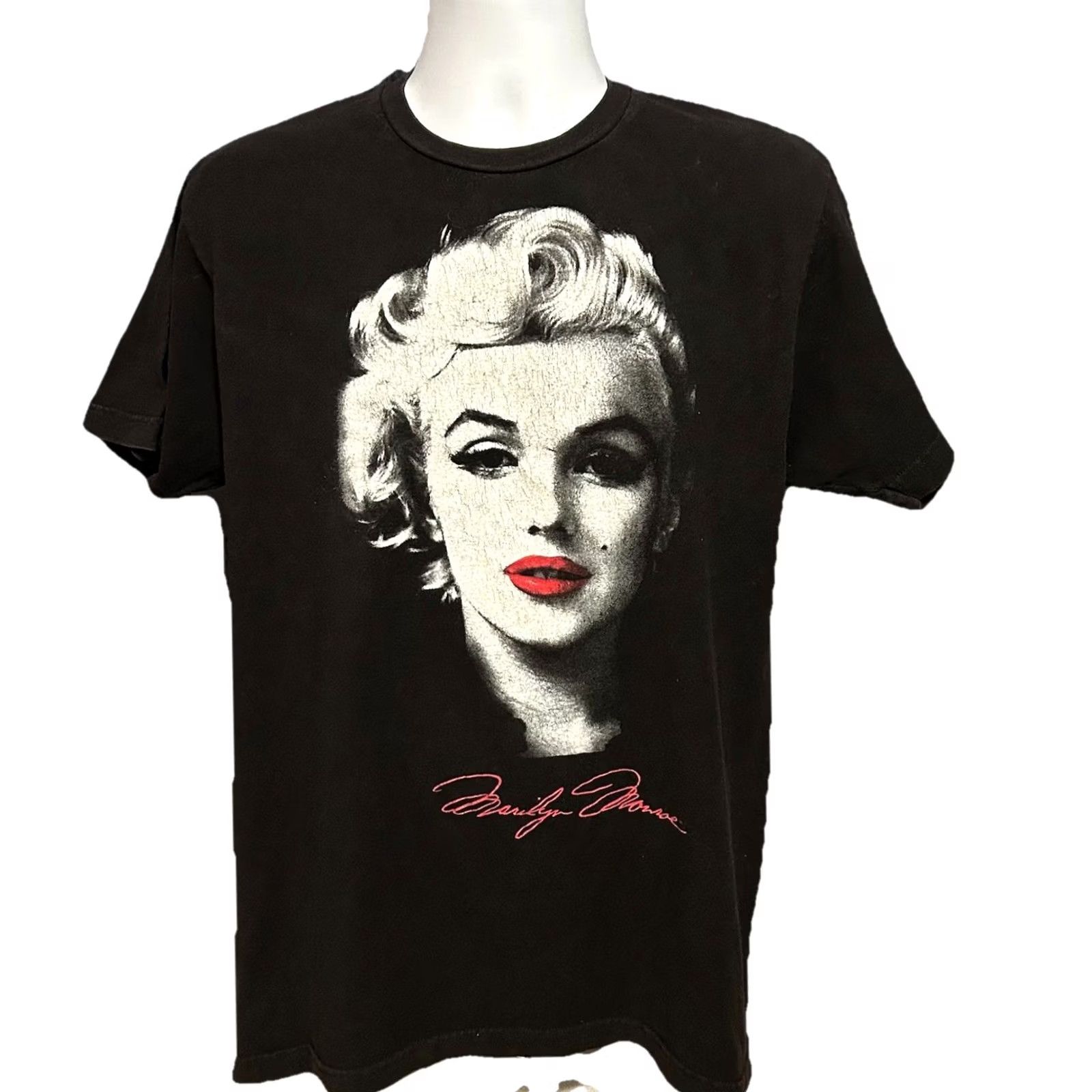 Vintage Marilyn Monroe Shirt Men L Black Short Sleeve Big Face Graphic Molottery T-Shirt 50s Movie Star Birthday Size US L / EU 52-54 / 3 - 2 Thumbnail