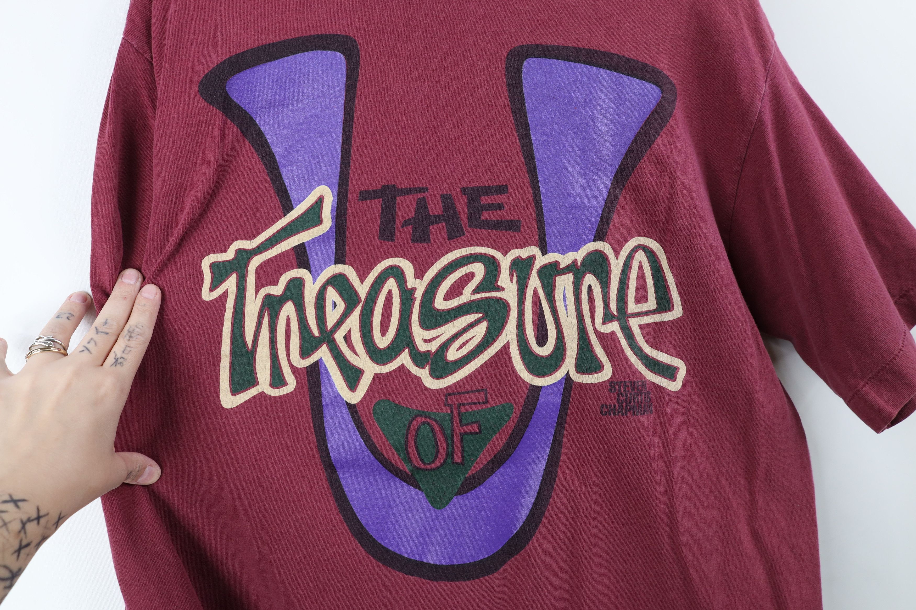 Vintage Vintage 90s Christian Treasure Steven Curtis Chapman T-Shirt Size US L / EU 52-54 / 3 - 11 Thumbnail