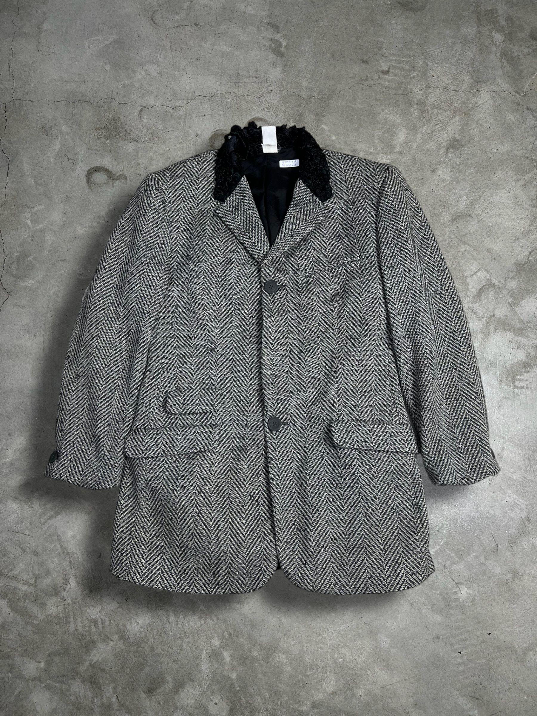 Versace × Vintage Vintage 90s Gianni Versace Knit Wool Blazer (M) GTMPT457 Size 42R - 1 Thumbnail