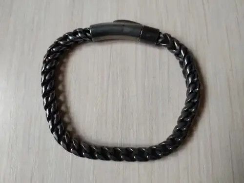 Vintage Black Stainless Steel Mesh Bracelets For Men Size ONE SIZE - 3 Thumbnail