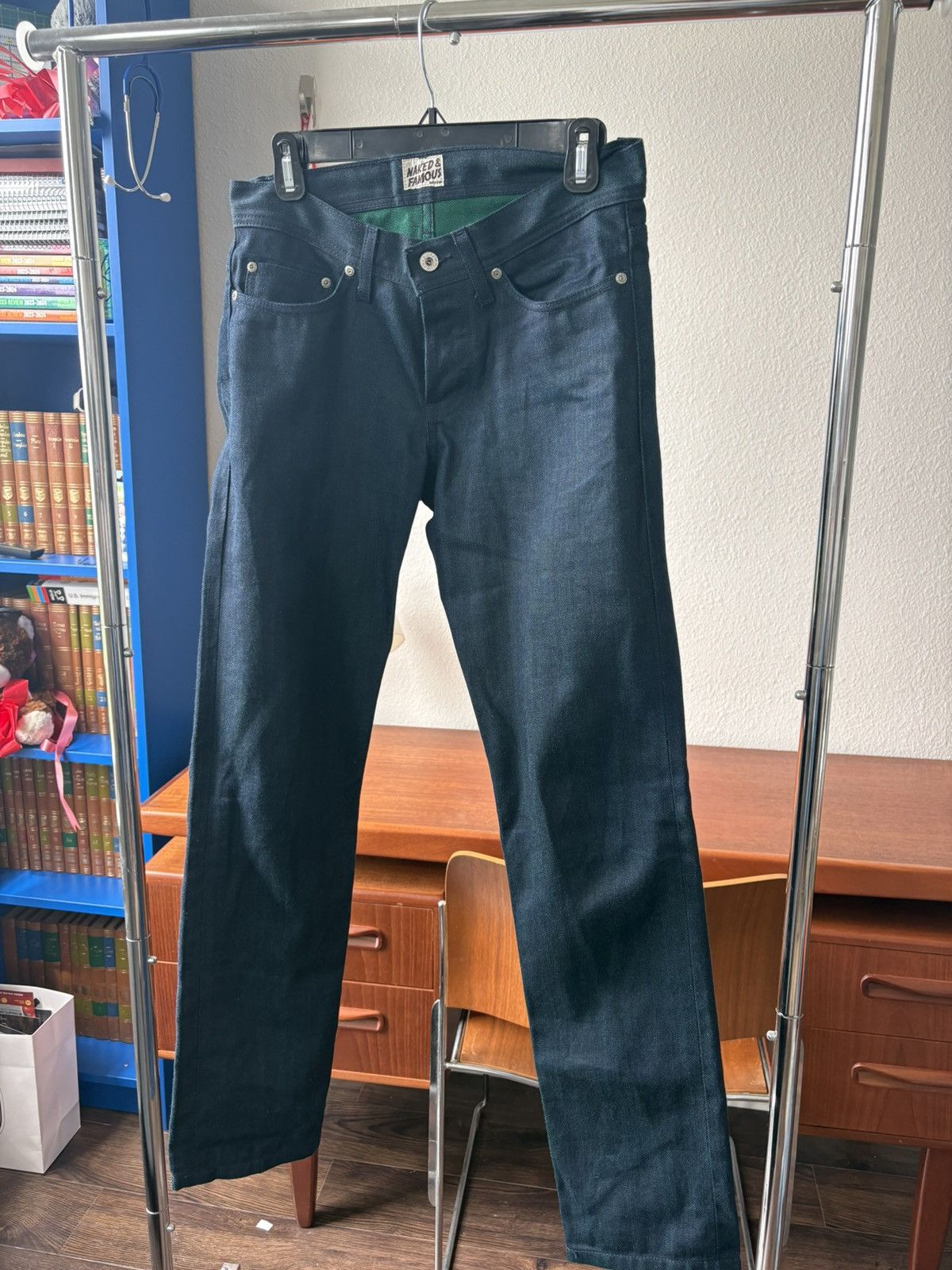 Naked & Famous Weird Guy Green Weft Selvedge Size US 29 - 1 Thumbnail