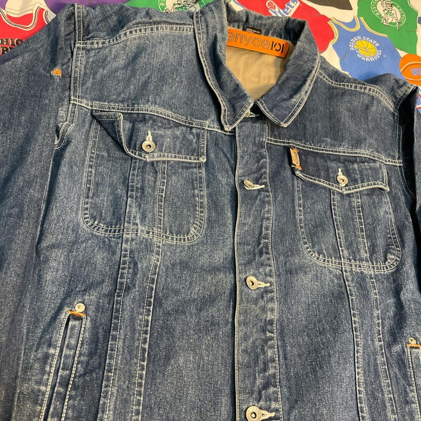 Enyce × Vintage Enyce Denim Jacket Mens XL Dark Wash Vintage Baggy Fit Y2K Size US XL / EU 56 / 4 - 3 Thumbnail