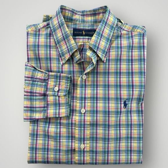 Polo Ralph Lauren Ralph Lauren Men's Plaid Button Down Shirt Large Size US L / EU 52-54 / 3 - 1 Thumbnail