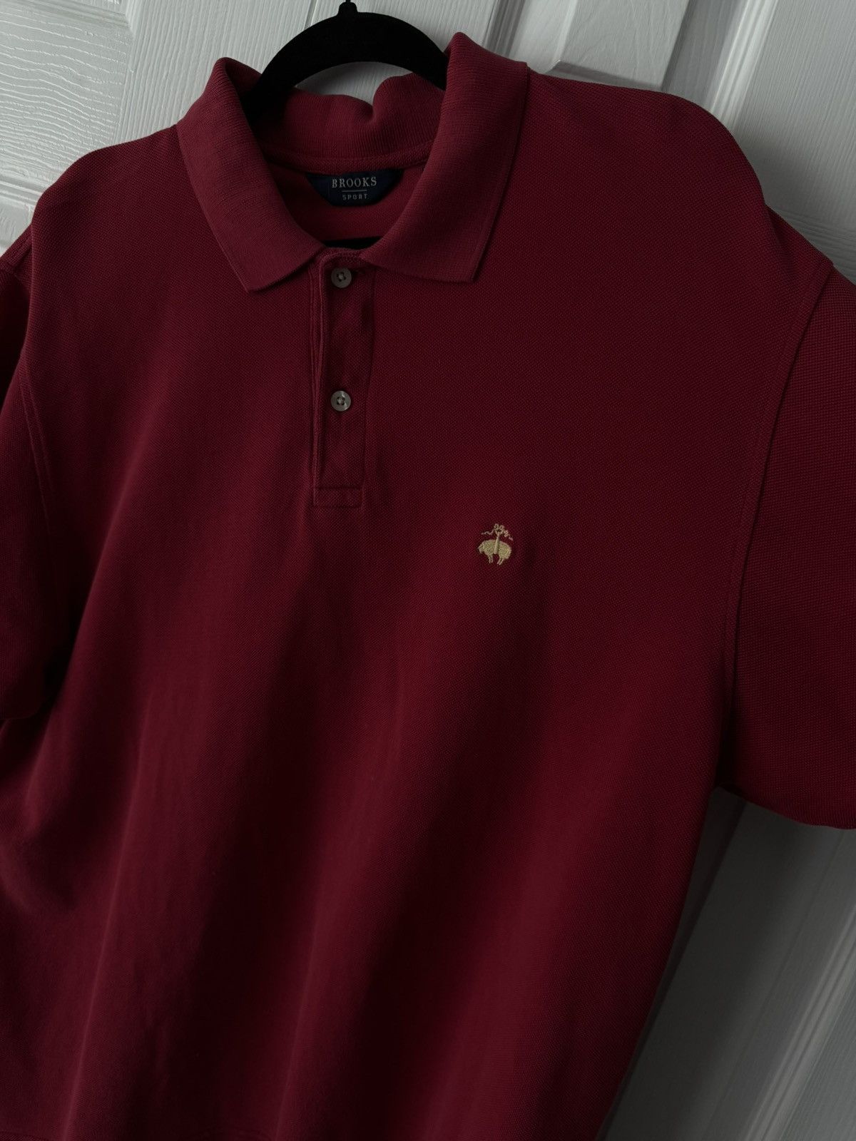 Brooks Brothers Red Brooks Brothers Polo Shirt Gold Logo 100% Cotton Size L Size US L / EU 52-54 / 3 - 5 Thumbnail