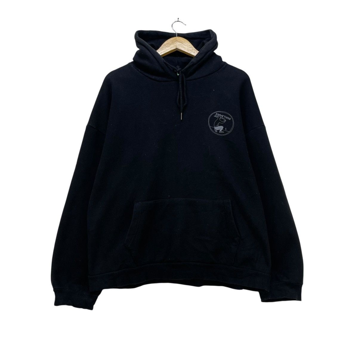 Vintage 💥 Something Hooded Graphic Pullover Size US M / EU 48-50 / 2 - 1 Thumbnail