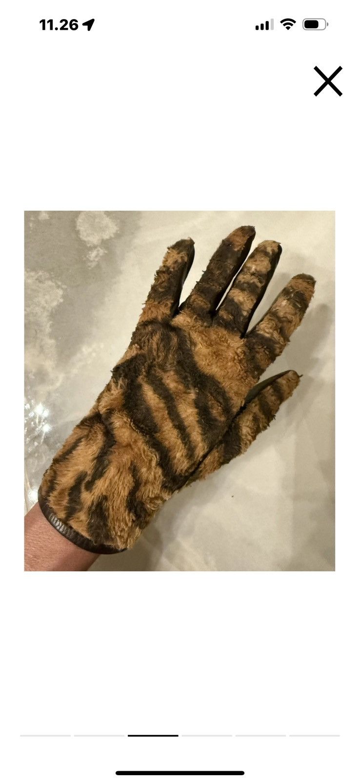 Dolce & Gabbana Faux Tiger fur Gloves Size ONE SIZE - 3 Thumbnail