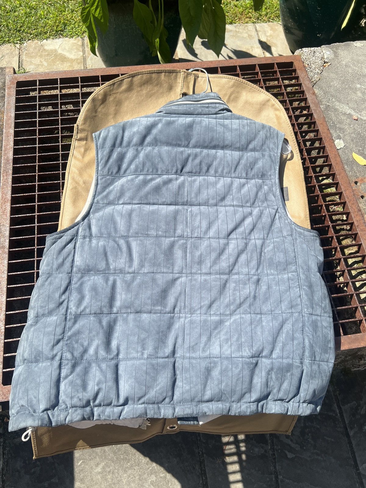 Brunello Cucinelli Brunello Cucinelli chalk stripe suede vest Size US M / EU 48-50 / 2 - 7 Thumbnail