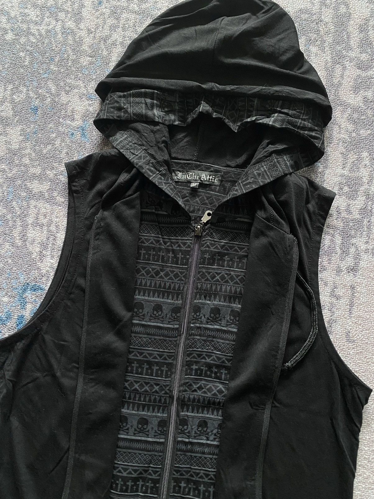 If Six Was Nine × Japanese Brand × Le Grande Bleu (L.G.B.) Japanes In the attic double zip skull print hoodie Size US M / EU 48-50 / 2 - 4 Thumbnail