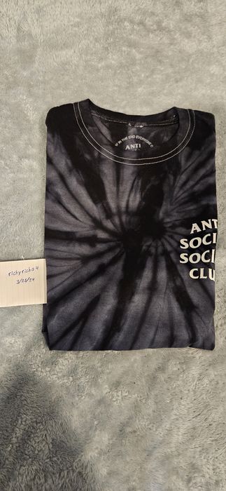 Anti Social Social Club Laguna Black Tie Dye Tee | Grailed