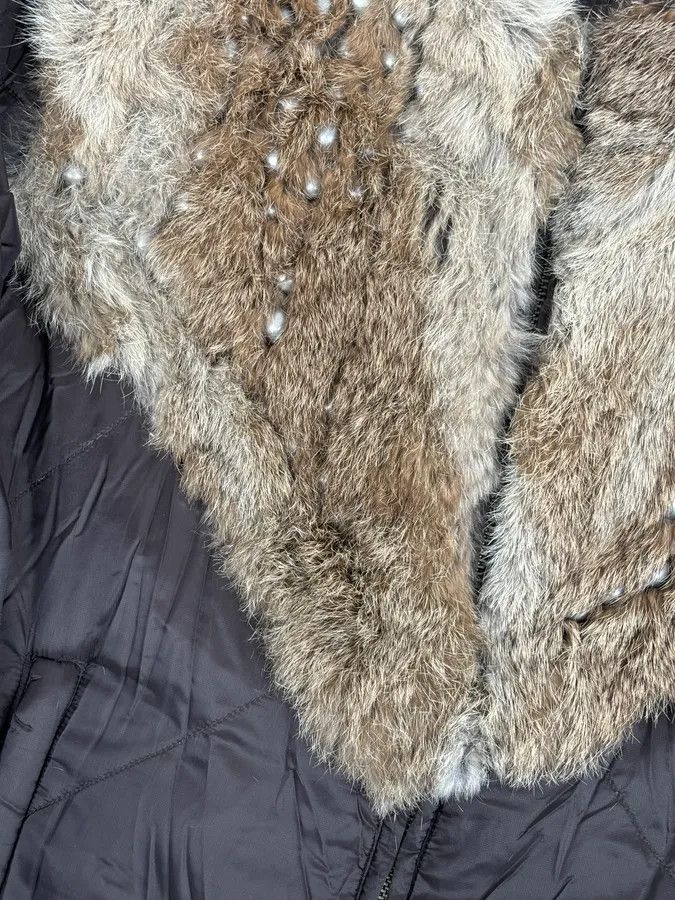 Diesel 2000s Diesel Fur Studded Shoulders Brown Puffer Jacket Size US M / EU 48-50 / 2 - 8 Thumbnail