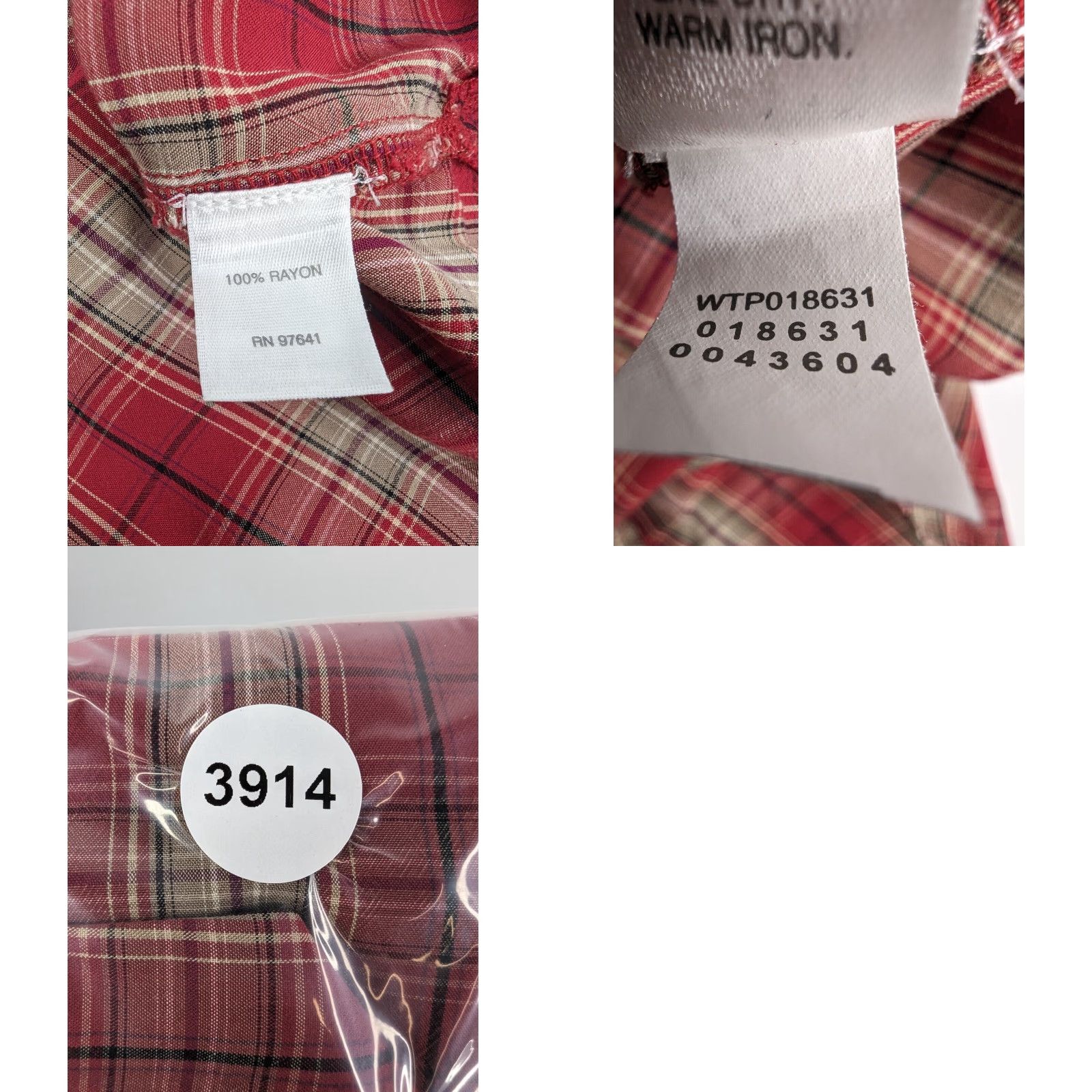 J. Jill J Jill Blouse Shirt Women’s Small Red Tartan Plaid Long Sleeve Button Up Rayon Size S / US 4 / IT 40 - 8 Thumbnail