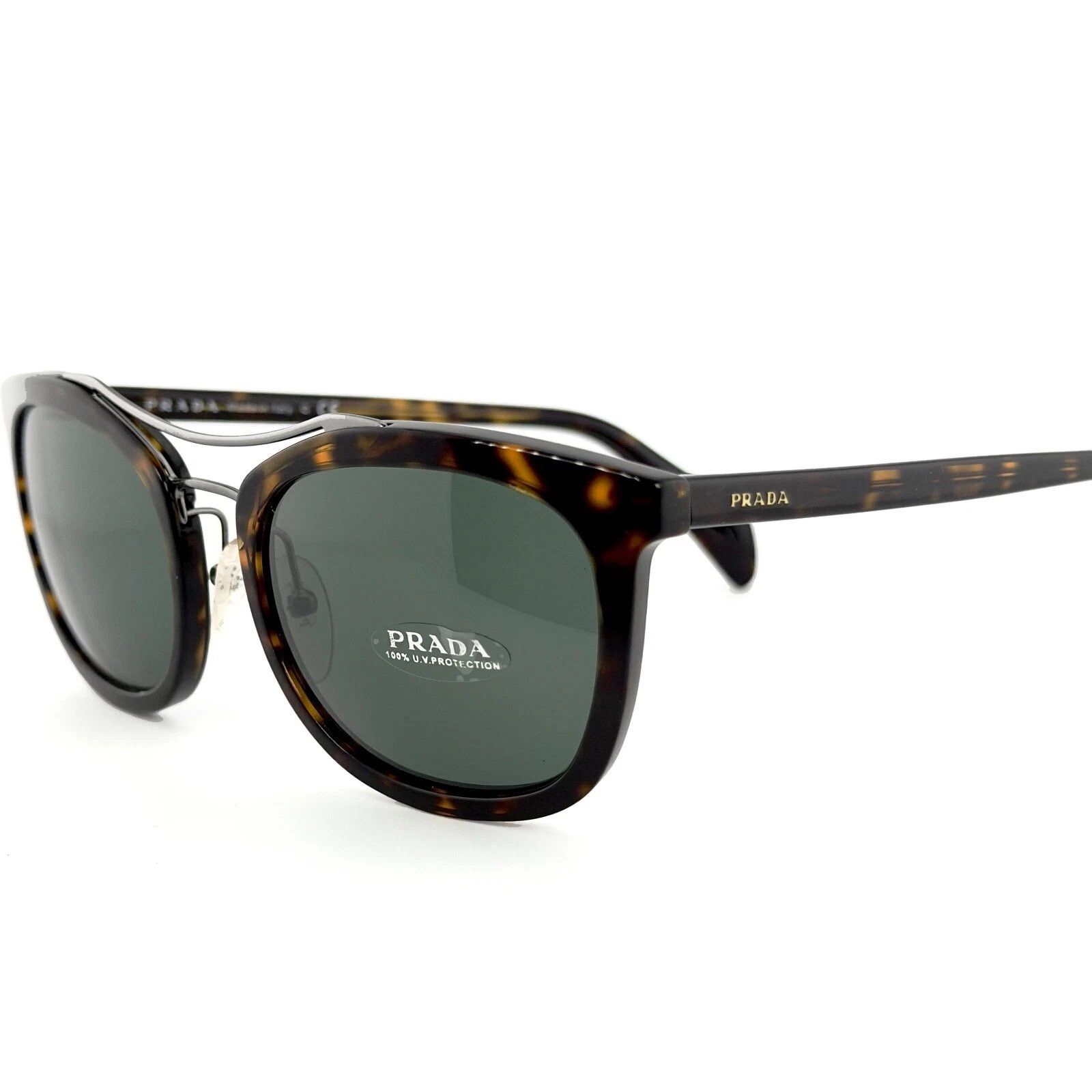 Prada PRADA 17Q SOCIETY Square Pilot PR17QS Tortoise Sunglasses Size ONE SIZE - 9 Thumbnail